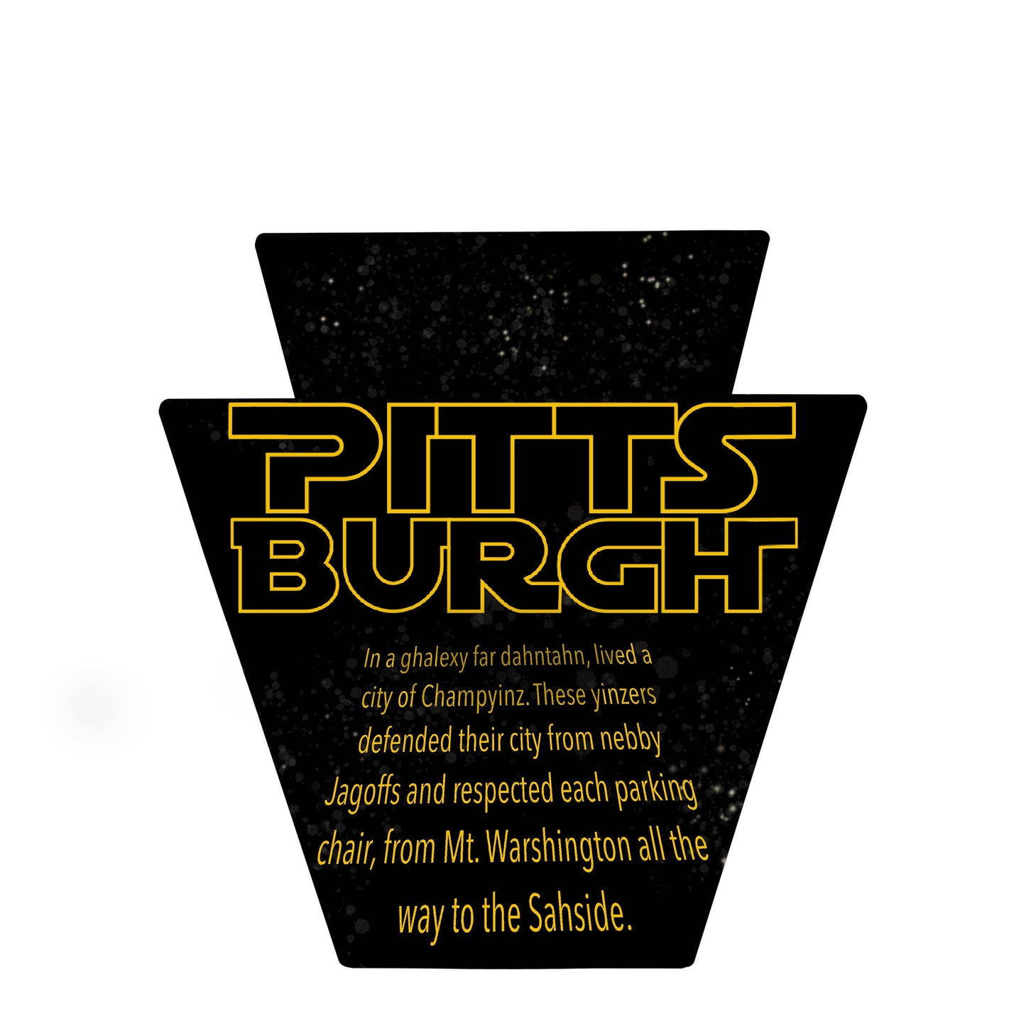 Waterproof Star Wars Inspired Pittsburgh Magnet