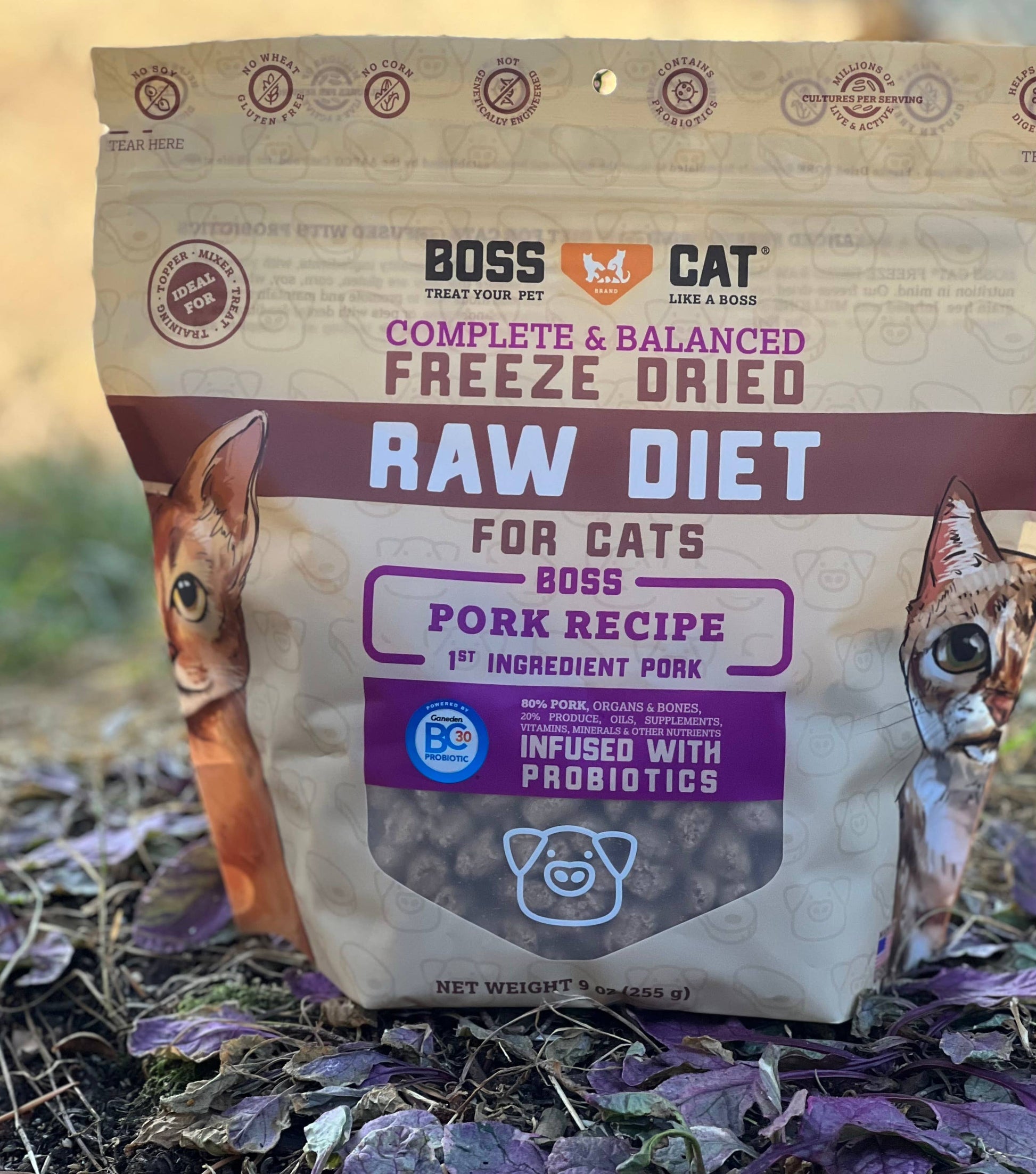 Boss Cat Freeze Dried Raw Diet - Pork (9oz)