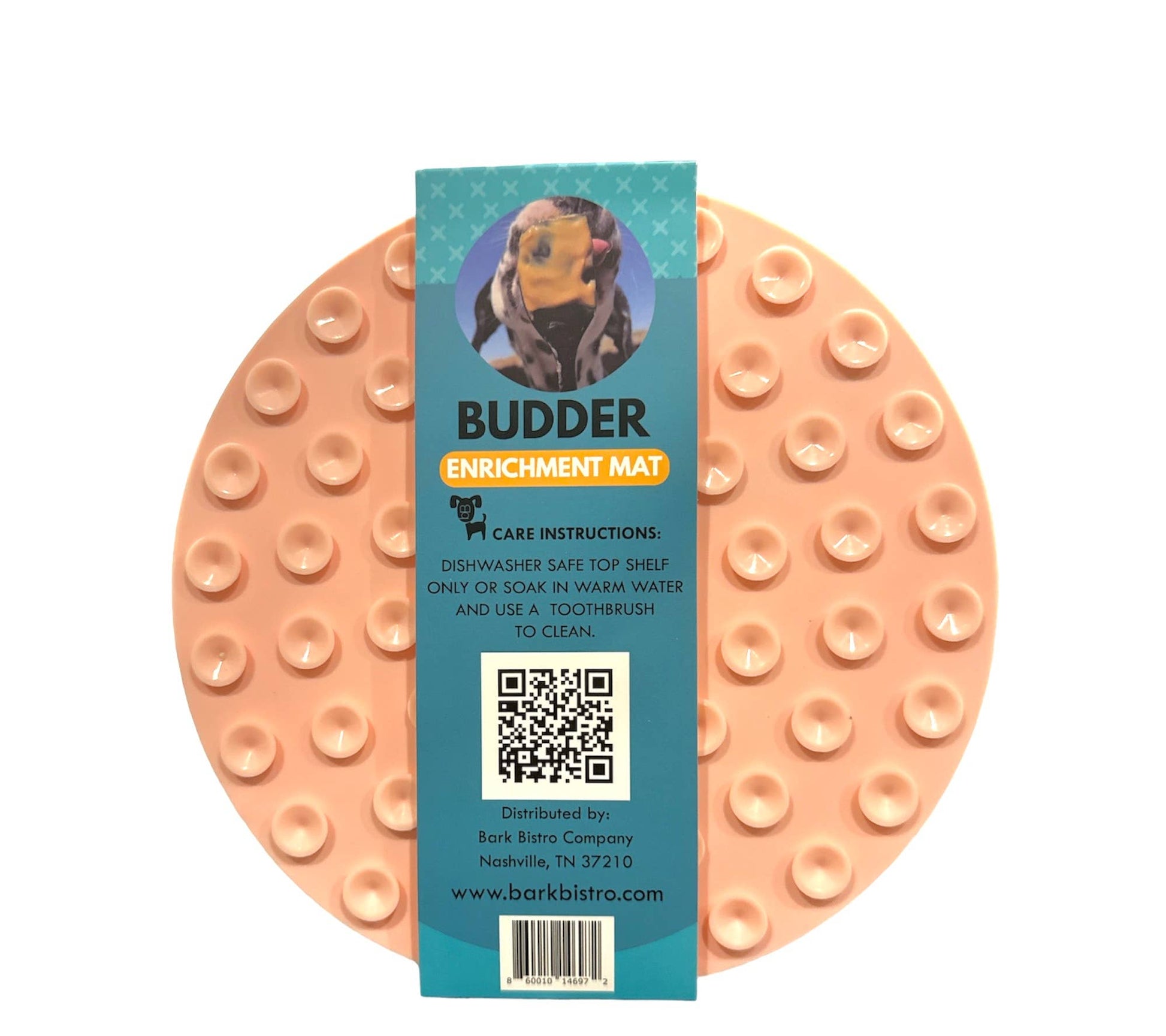 Bark Bistro - Turquoise  +  Pink Lickmats + Spatula. 1ct