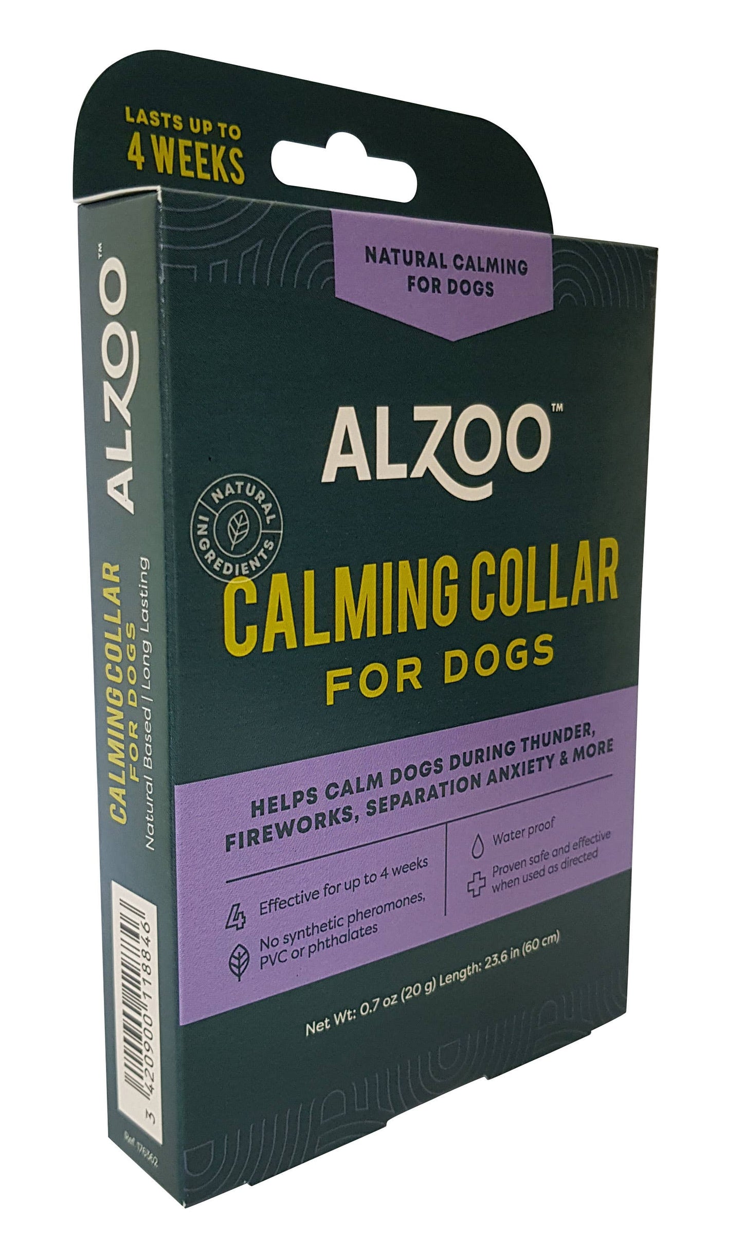 ALZOO Plant-Based Calming Collar for Dogs, 30days