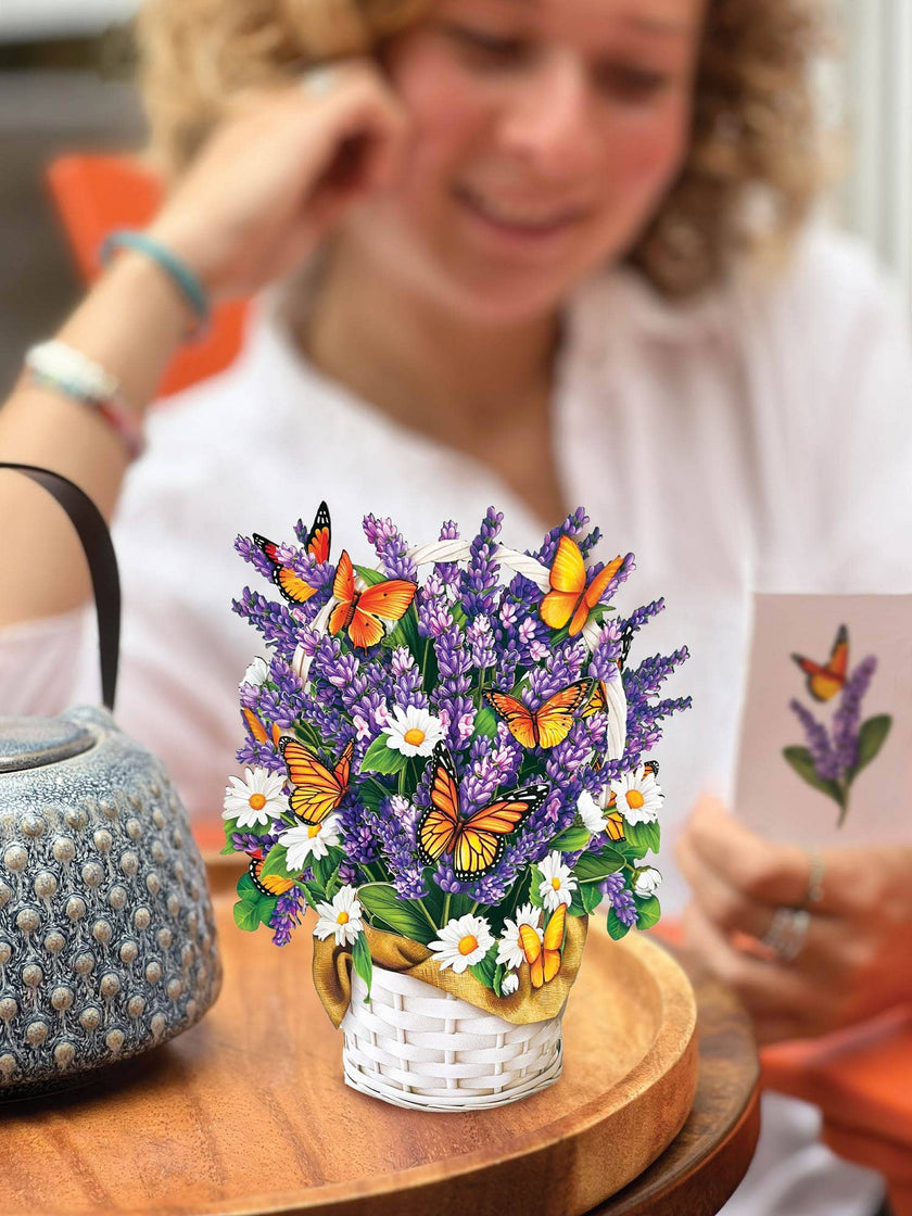 Mini Lavender & Butterflies (10 Pop-up Greeting Cards)