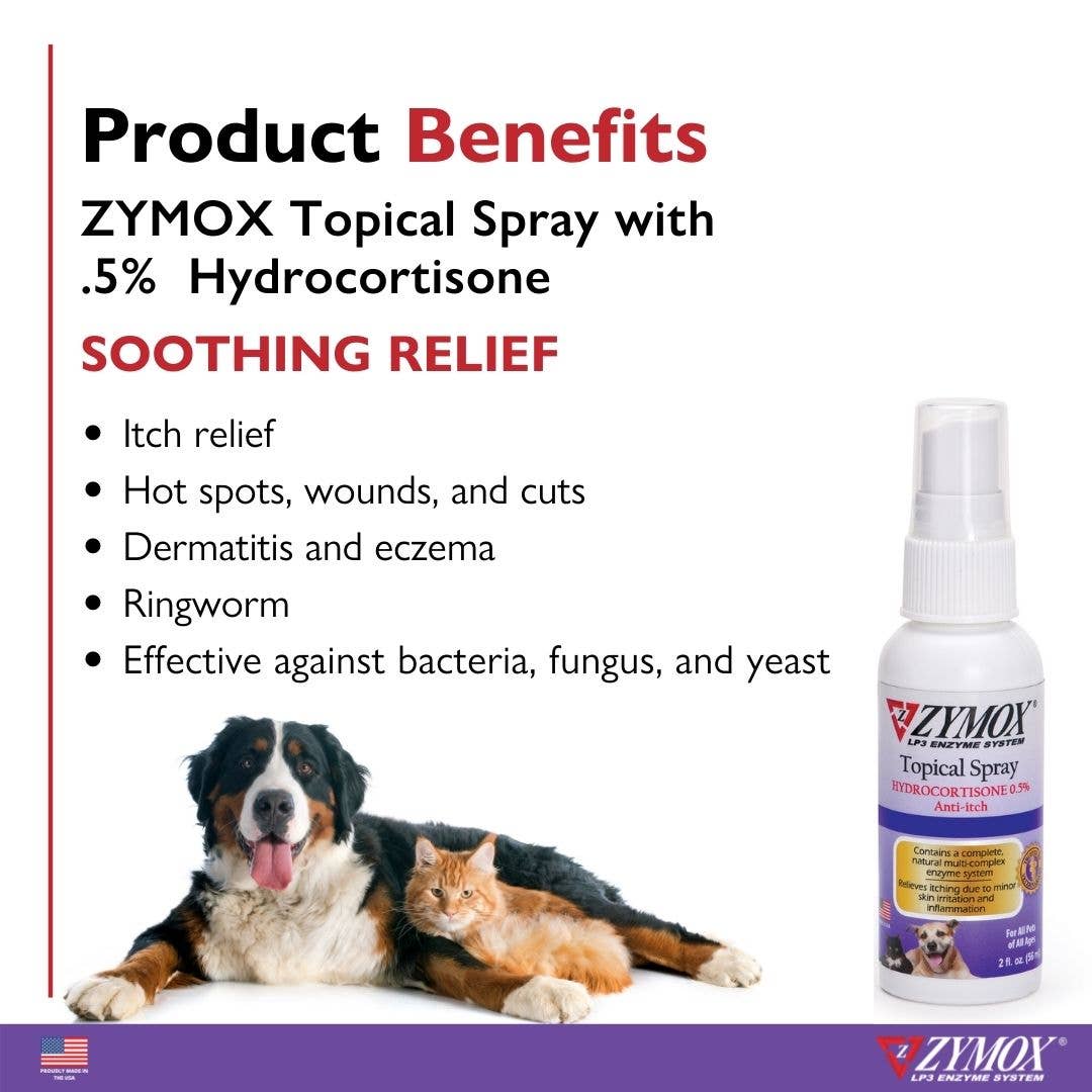 Zymox Spray w/ .5% hydrocortisone  - 2 oz. bottle