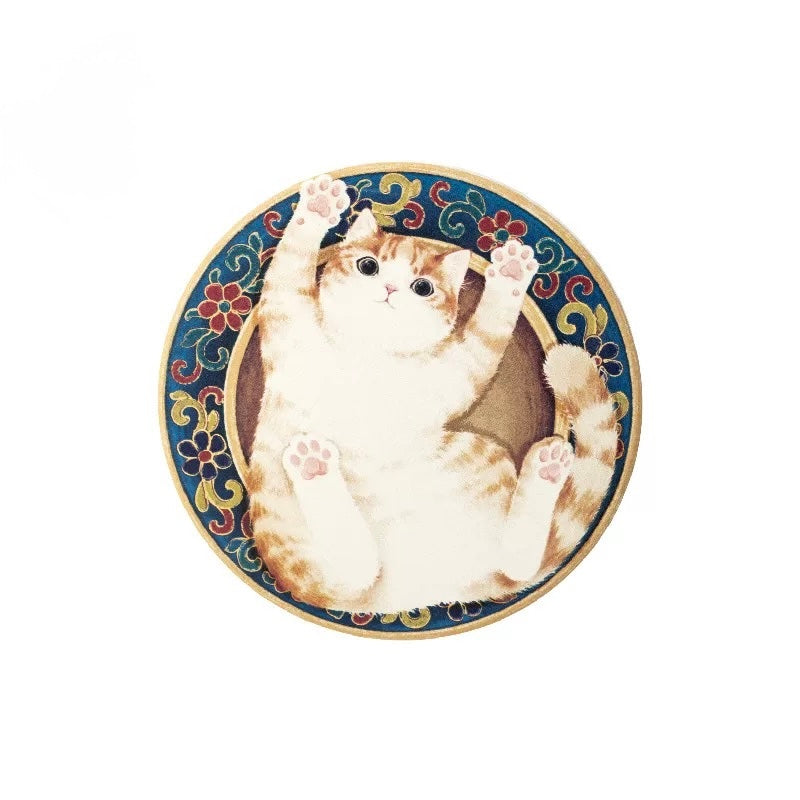 Cat-themed Cup Coasters