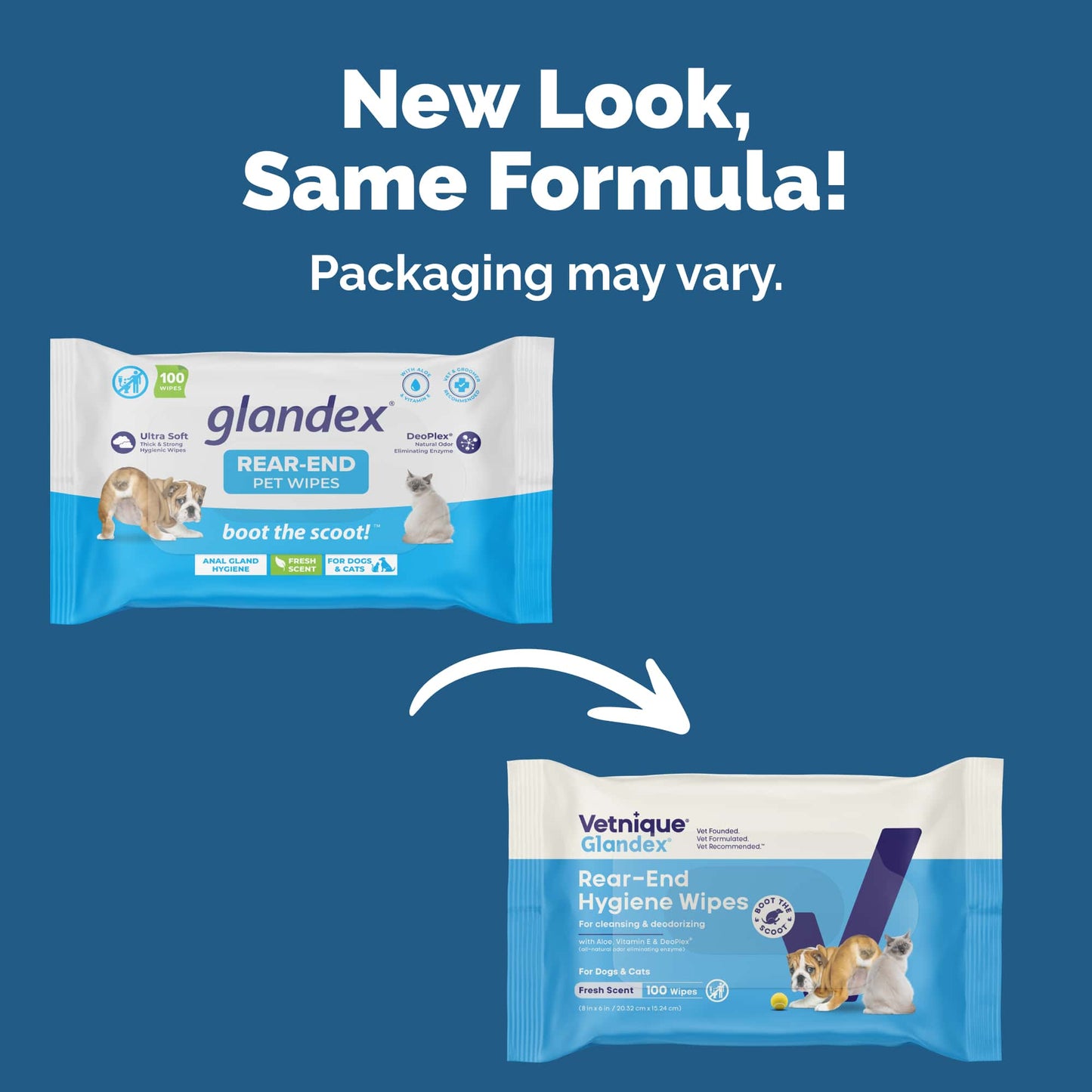 Glandex Rear End Pet Wipes Package