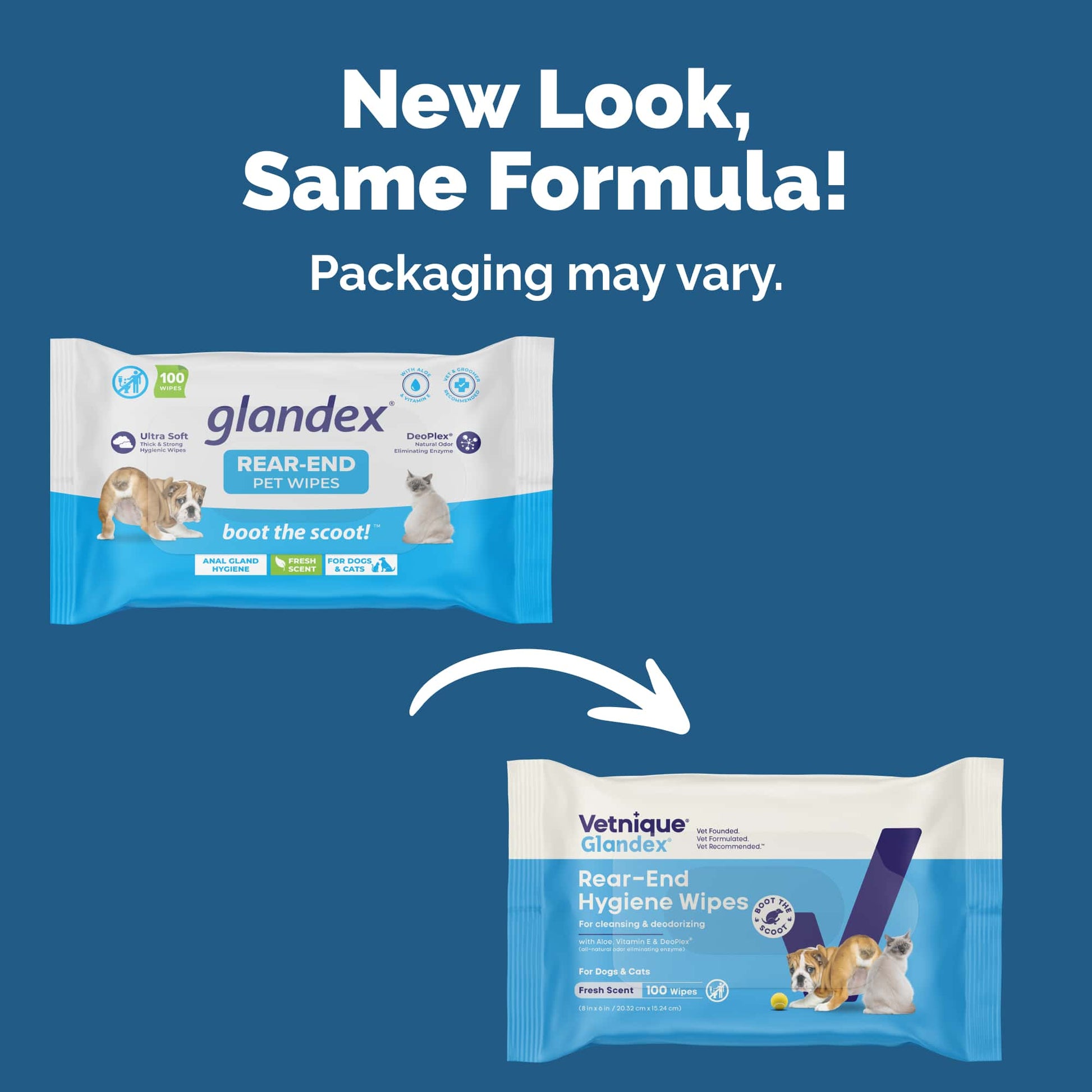 Glandex Rear End Pet Wipes Package