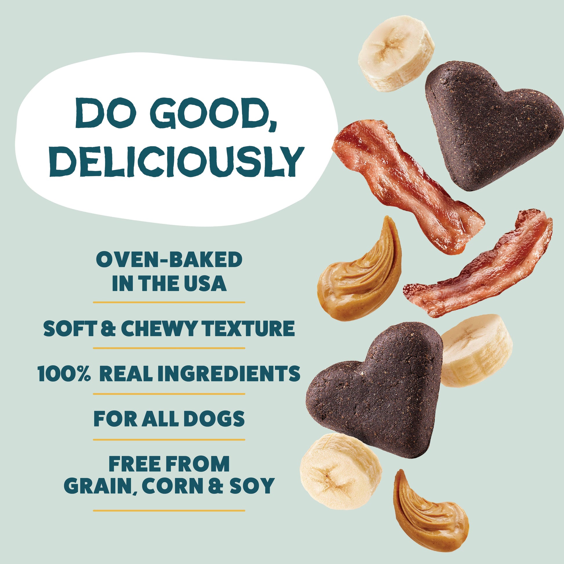 Bananas For Bacon Soft Baked Dog Treats