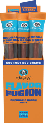 Etta Says! Flavor Fusion Dog Chew Cheese & Bacon 1.5oz 1ct