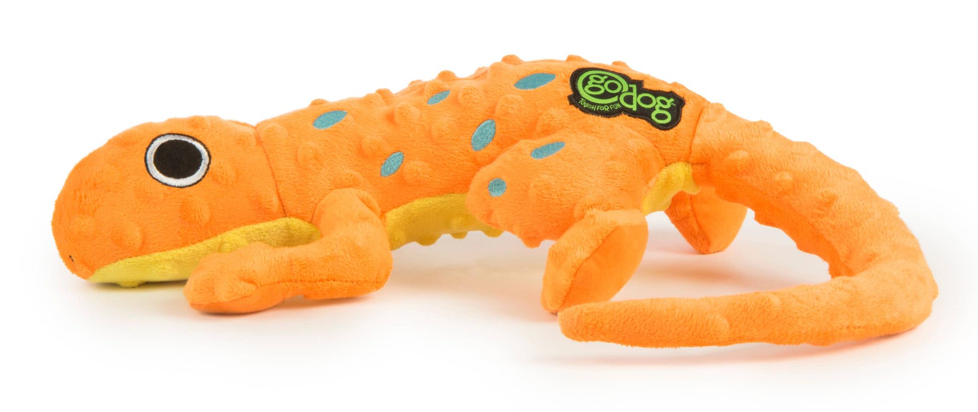 GoDog Amphibianz Gecko Squeaky Plush Dog Toy Large