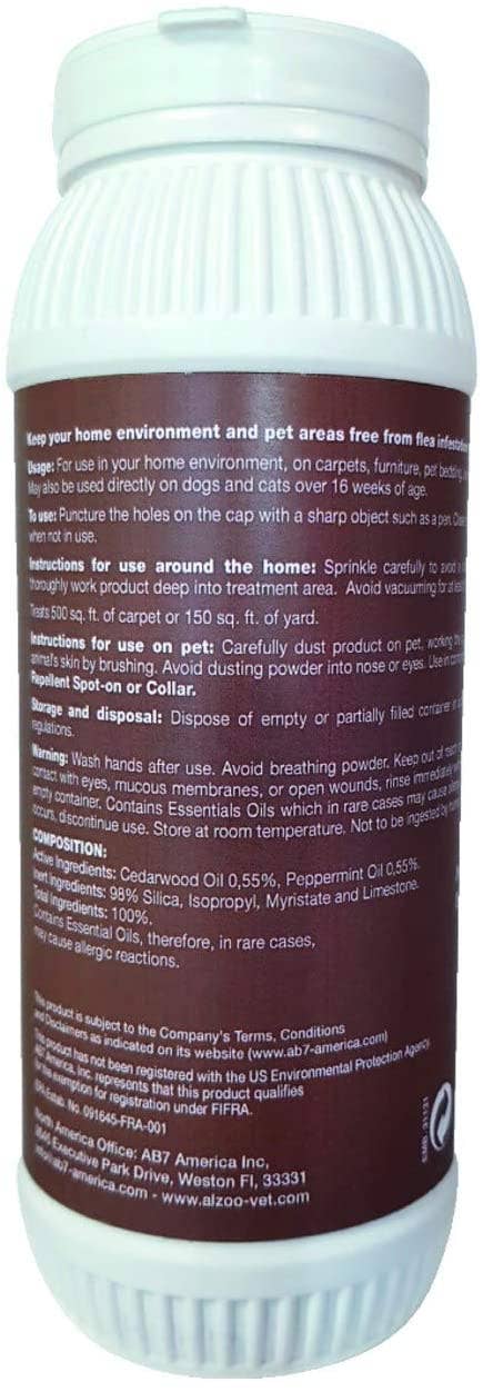 ALZOO Plant-Based Flea & Tick Environment Powder