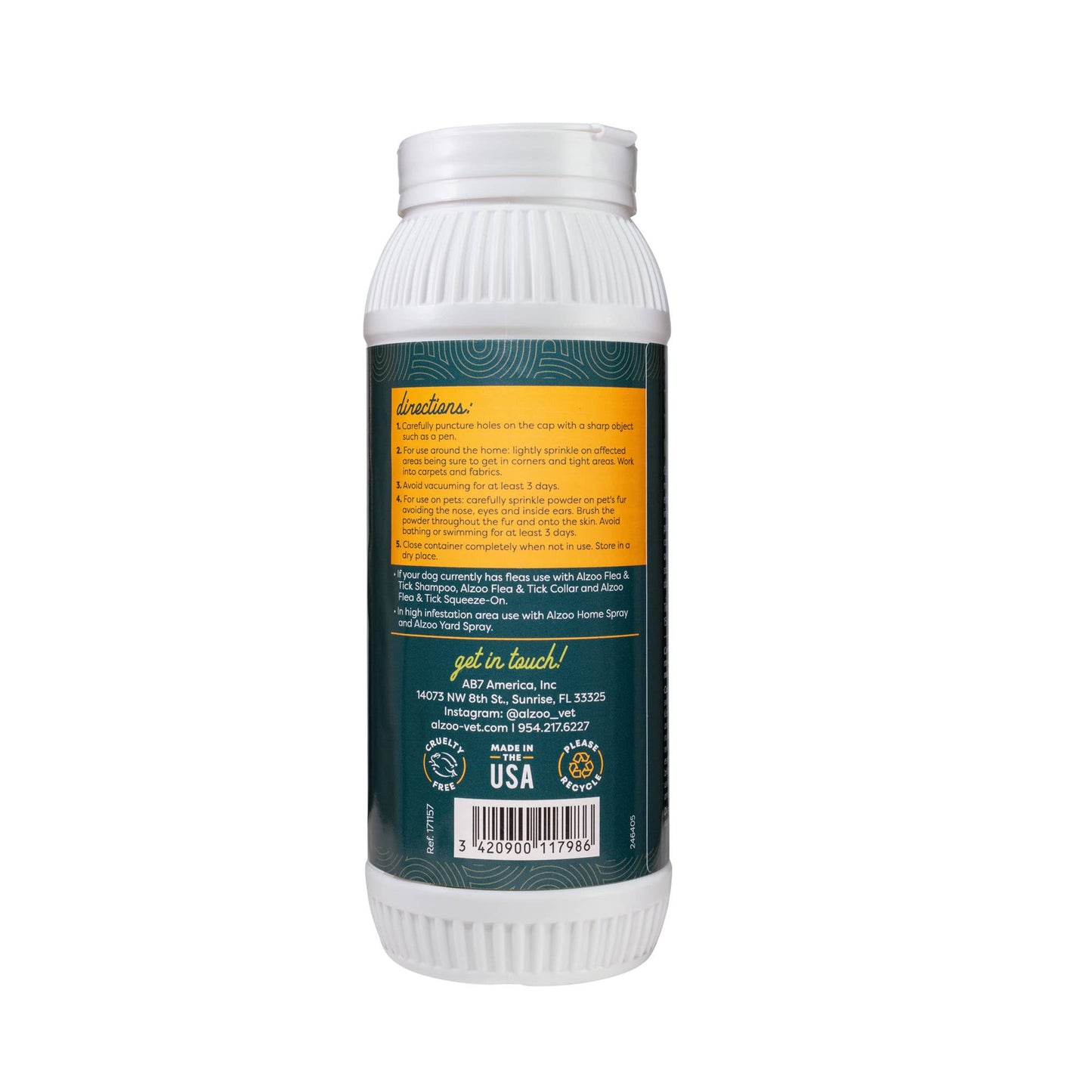 ALZOO Plant-Based Flea & Tick Environment Powder
