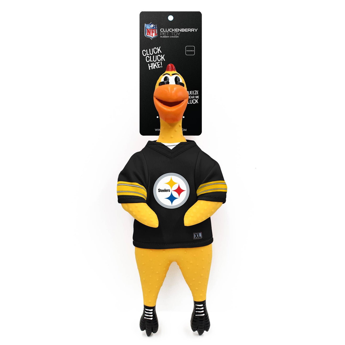 NFL Pittsburgh Steelers Rubber Chicken Pet Toy