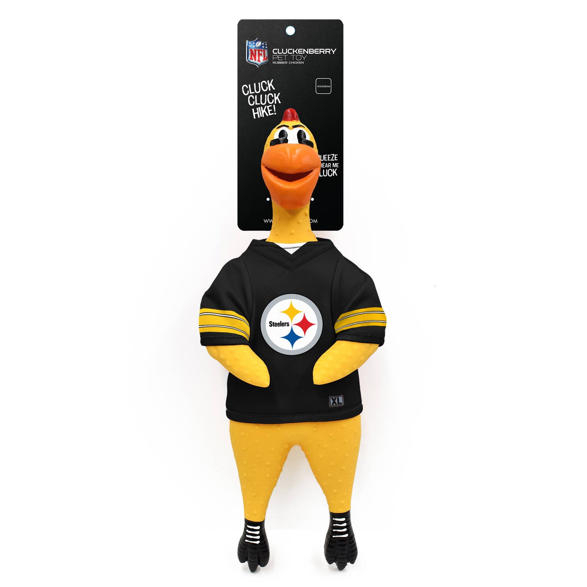 NFL Pittsburgh Steelers Rubber Chicken Pet Toy