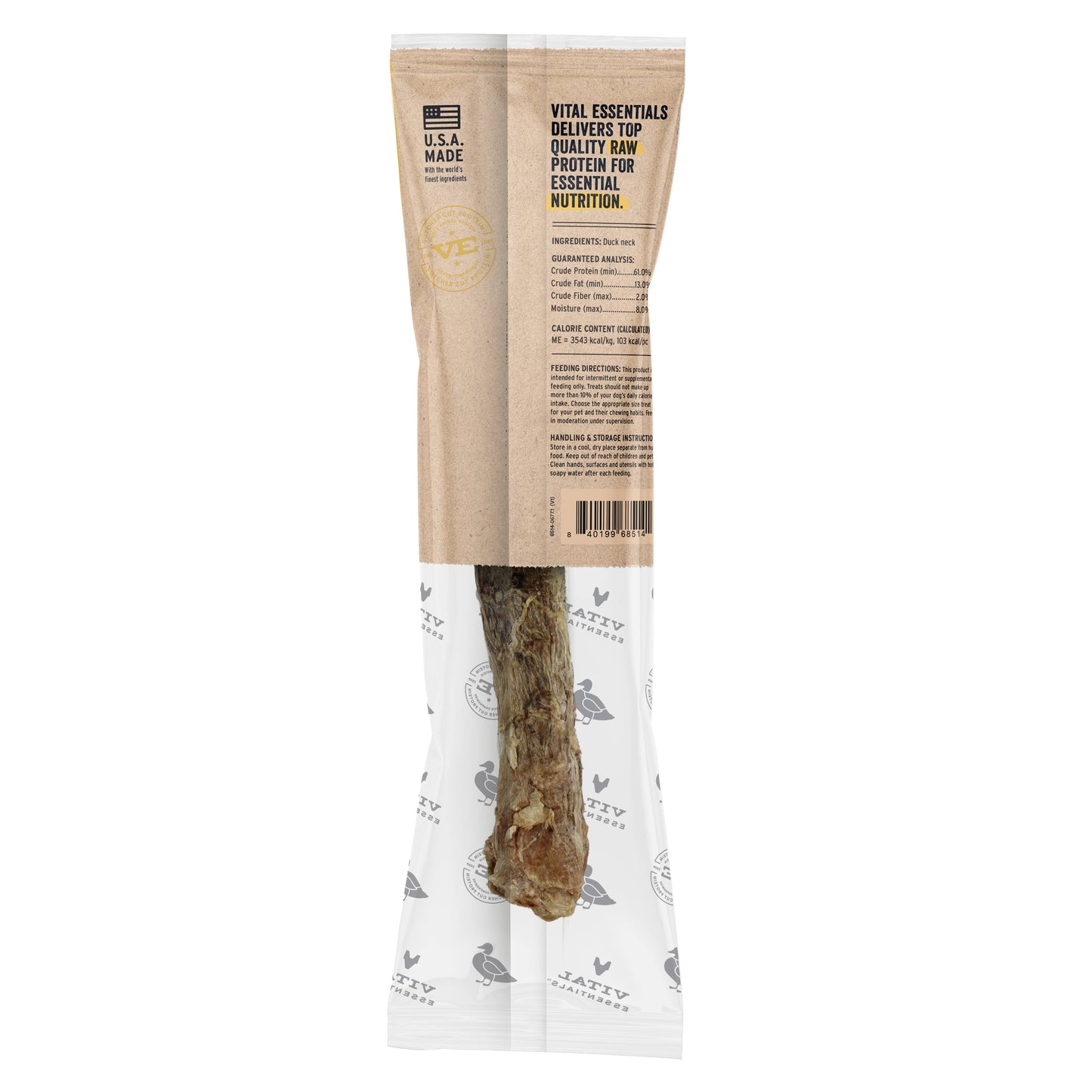 Vital Essentials® RAW BAR Freeze-Dried Raw Duck Neck Treat