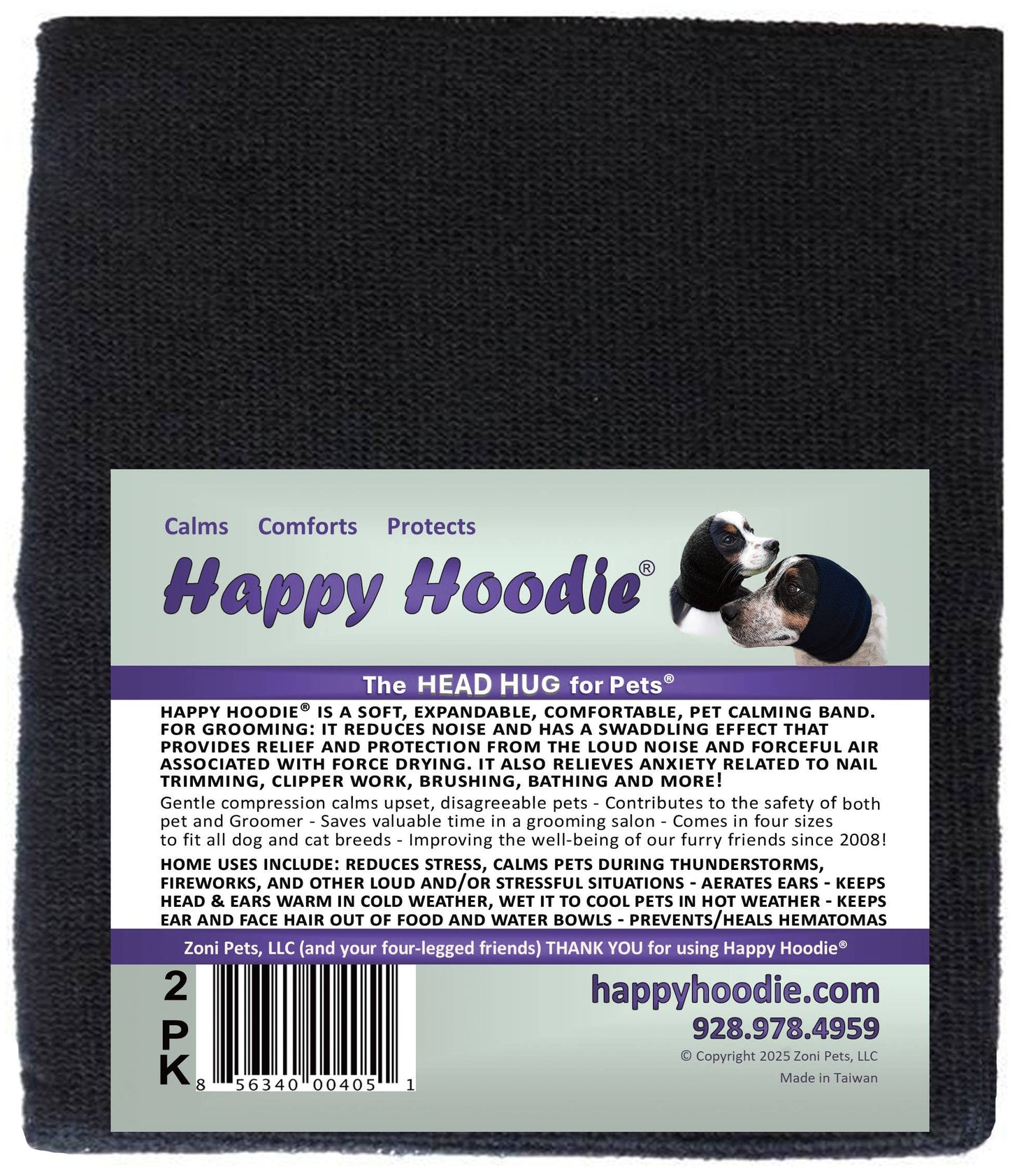 Happy Hoodie Set Contains 1 Large Black, 1 Small Black