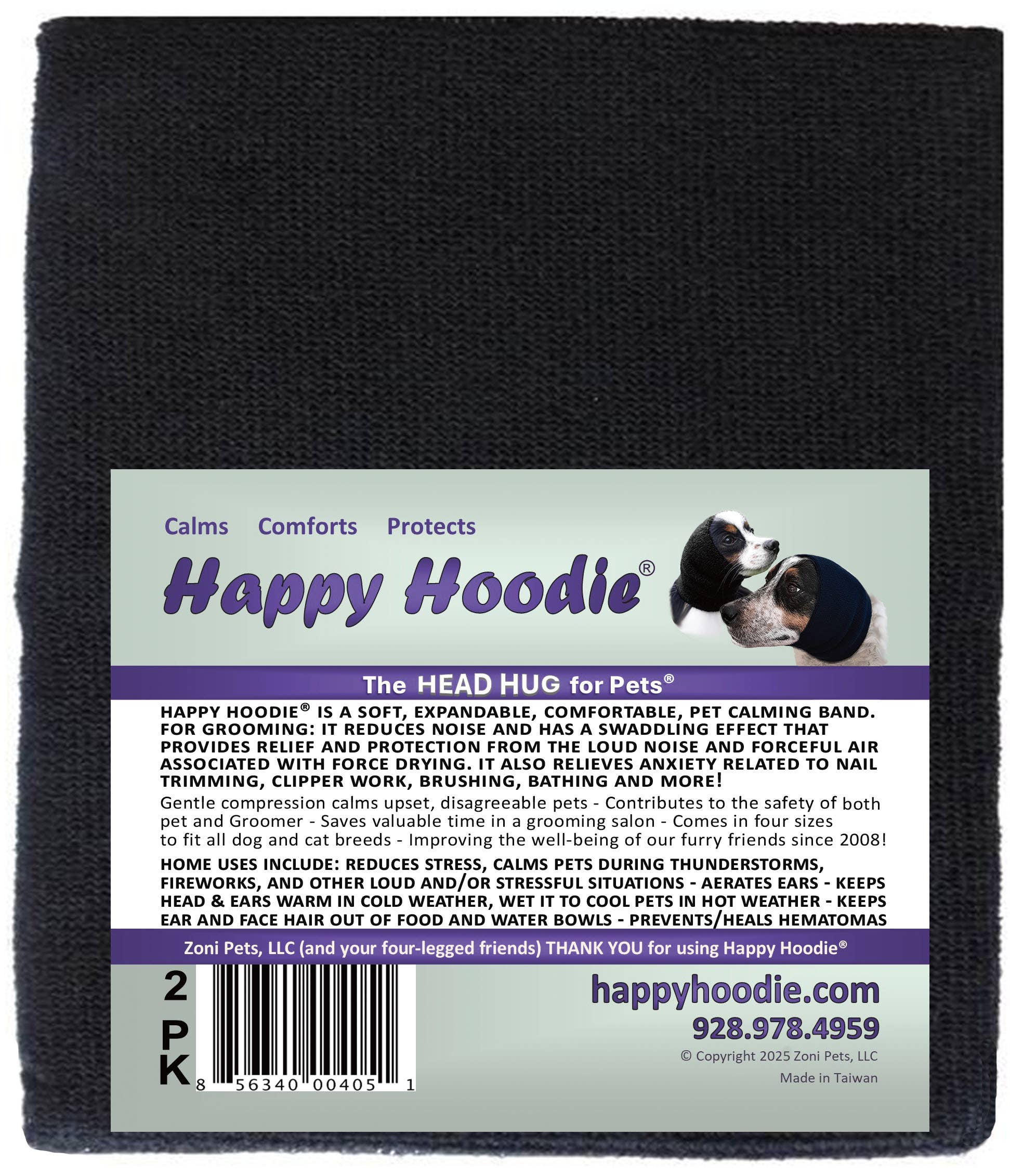 Happy Hoodie Set Contains 1 Large Black, 1 Small Black