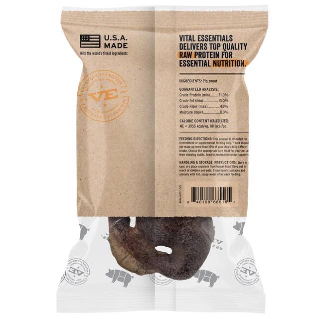 Vital Essentials® RAW BAR Freeze-Dried Raw Pig Snout Treat