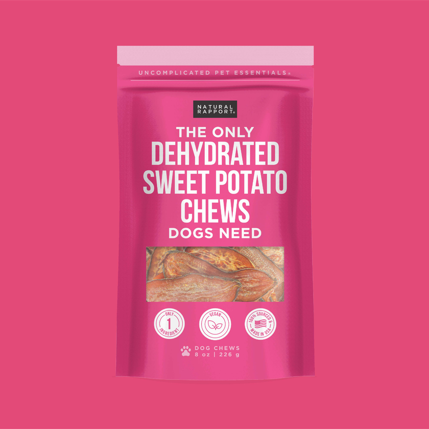 Natural Rapport - The Only Dehydrated Sweet Potato Chews Dogs Need