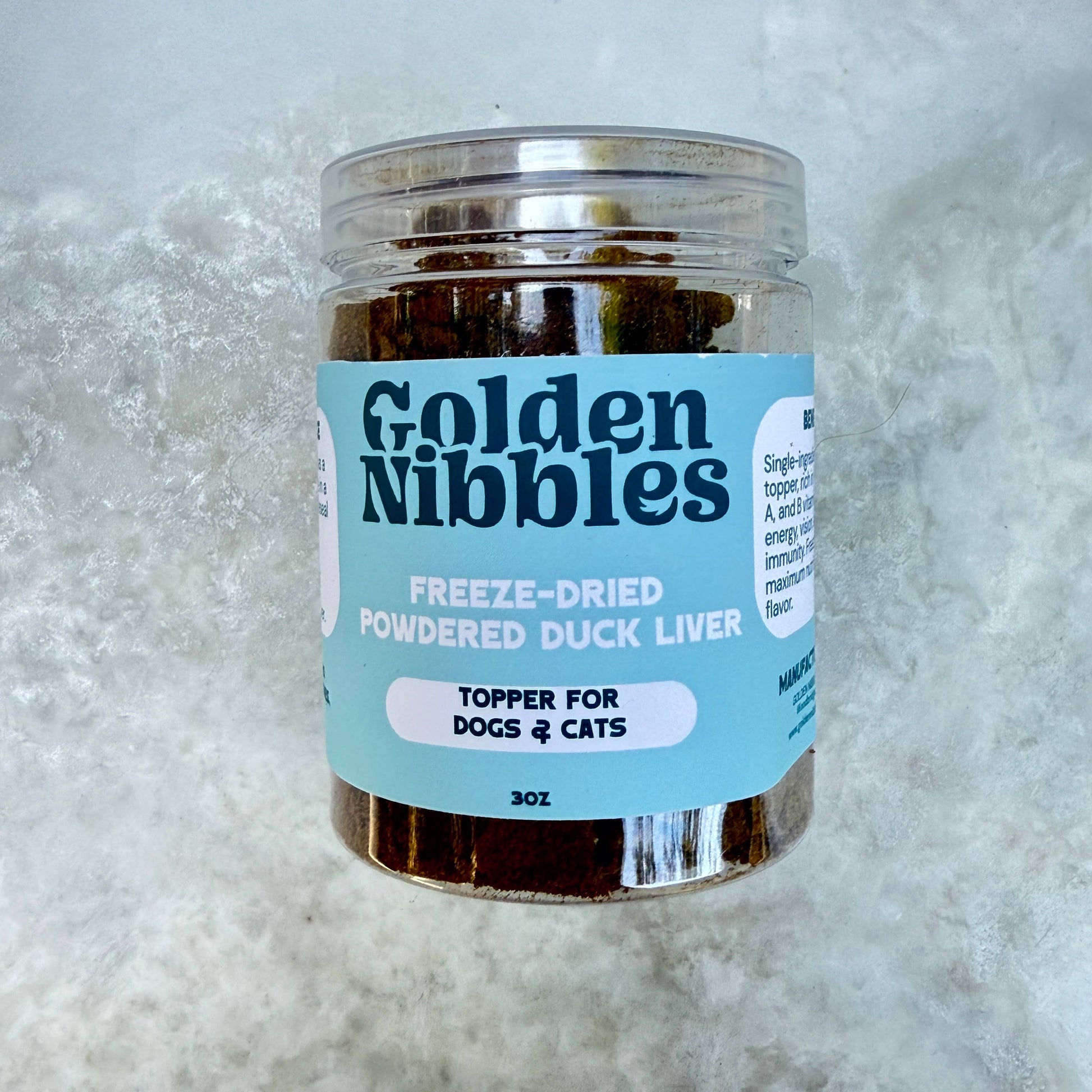 Duck Liver Powder Topper - Freeze-Dried - Dogs & Cats