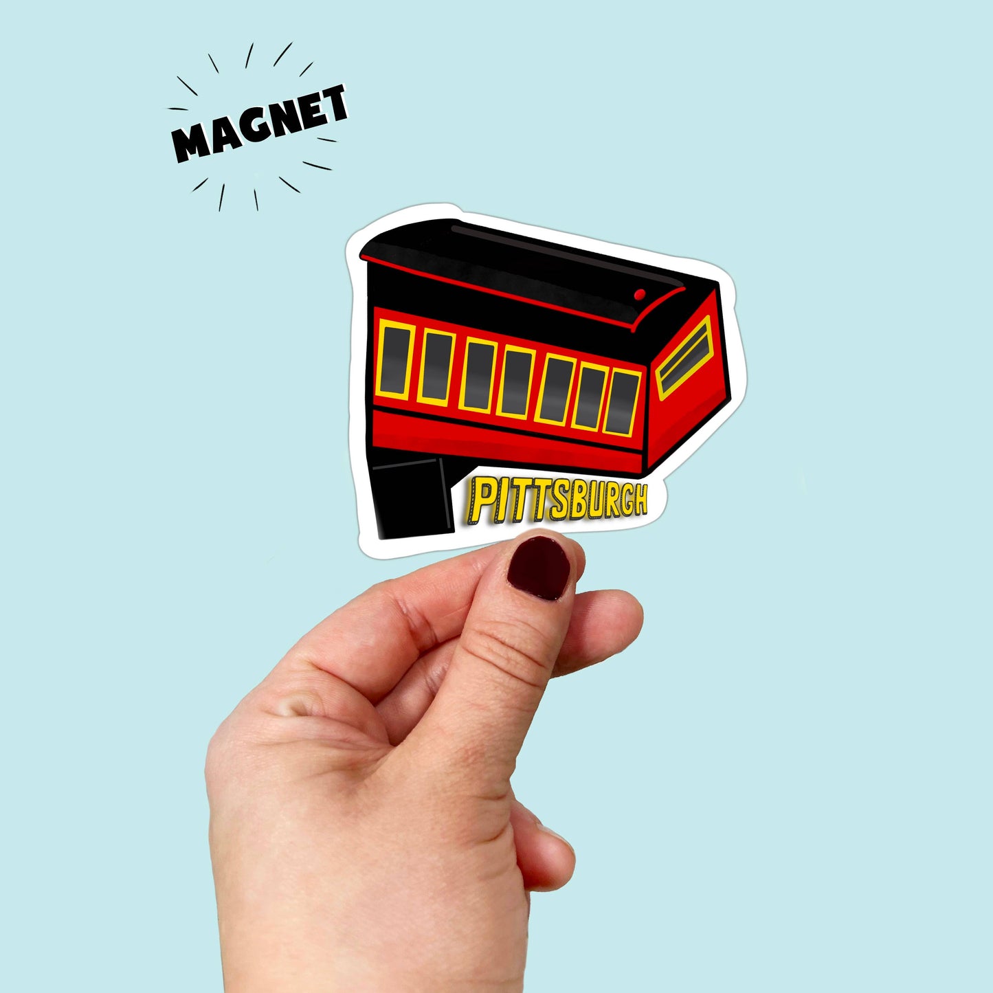 Waterproof Vinyl Pittsburgh Incline Magnet