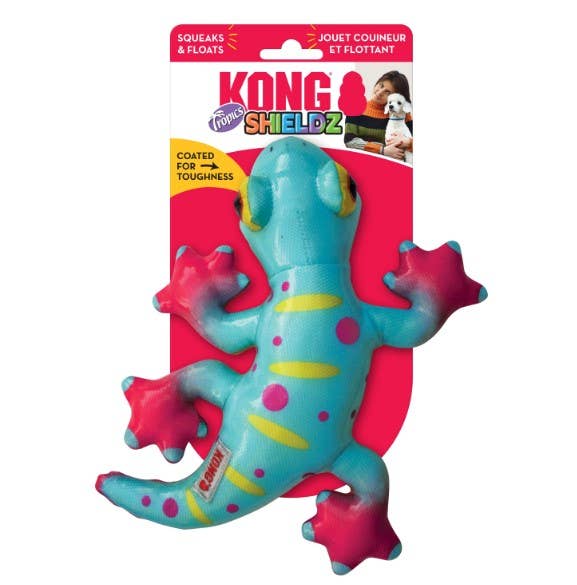 KONG® Shieldz Tropics Gecko Dog Chew Toy Medium