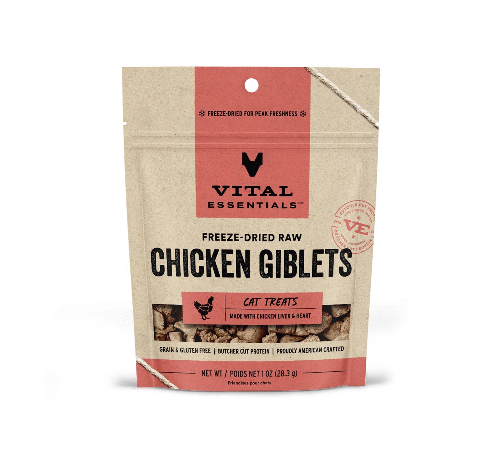 Vital Essentials Chicken Breast FD Cat Treats 1 oz