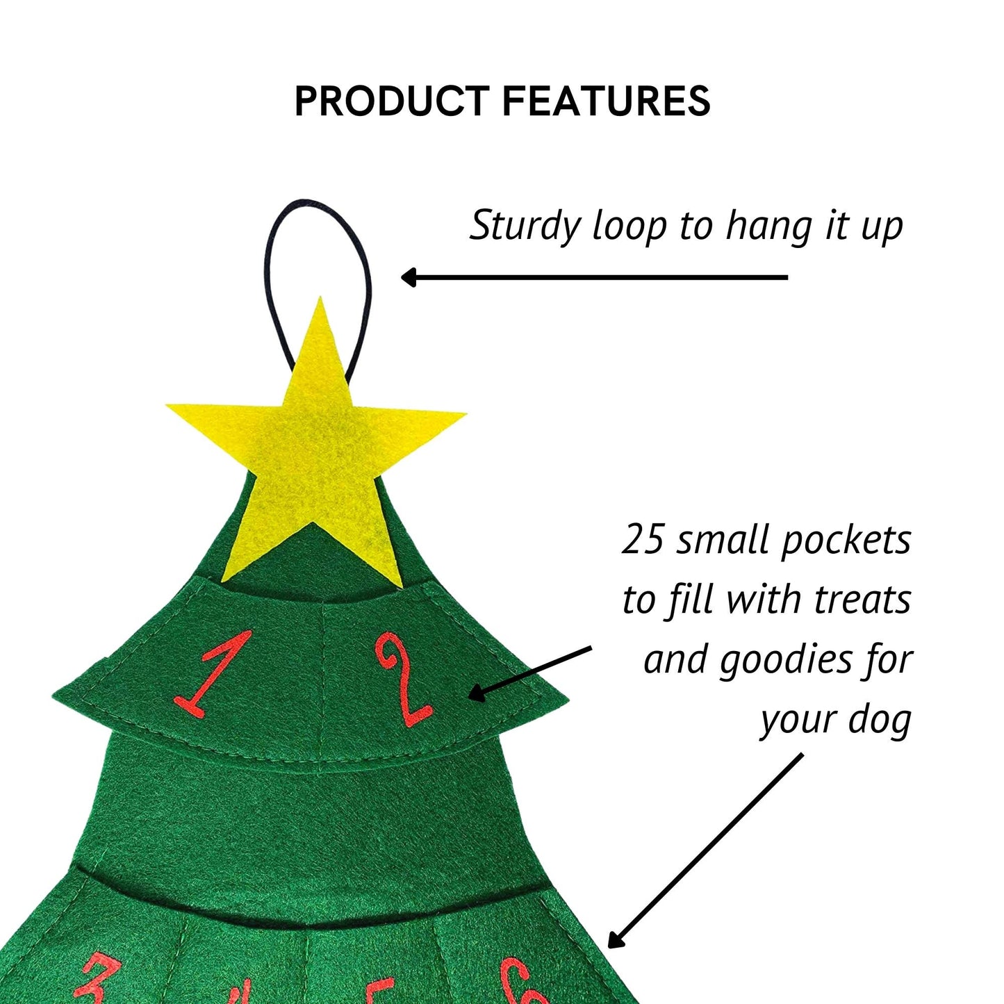 Midlee Christmas Tree Advent Calendar for Dogs