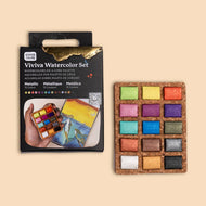 Watercolor Pans- Metallic | Nano Cork Palette