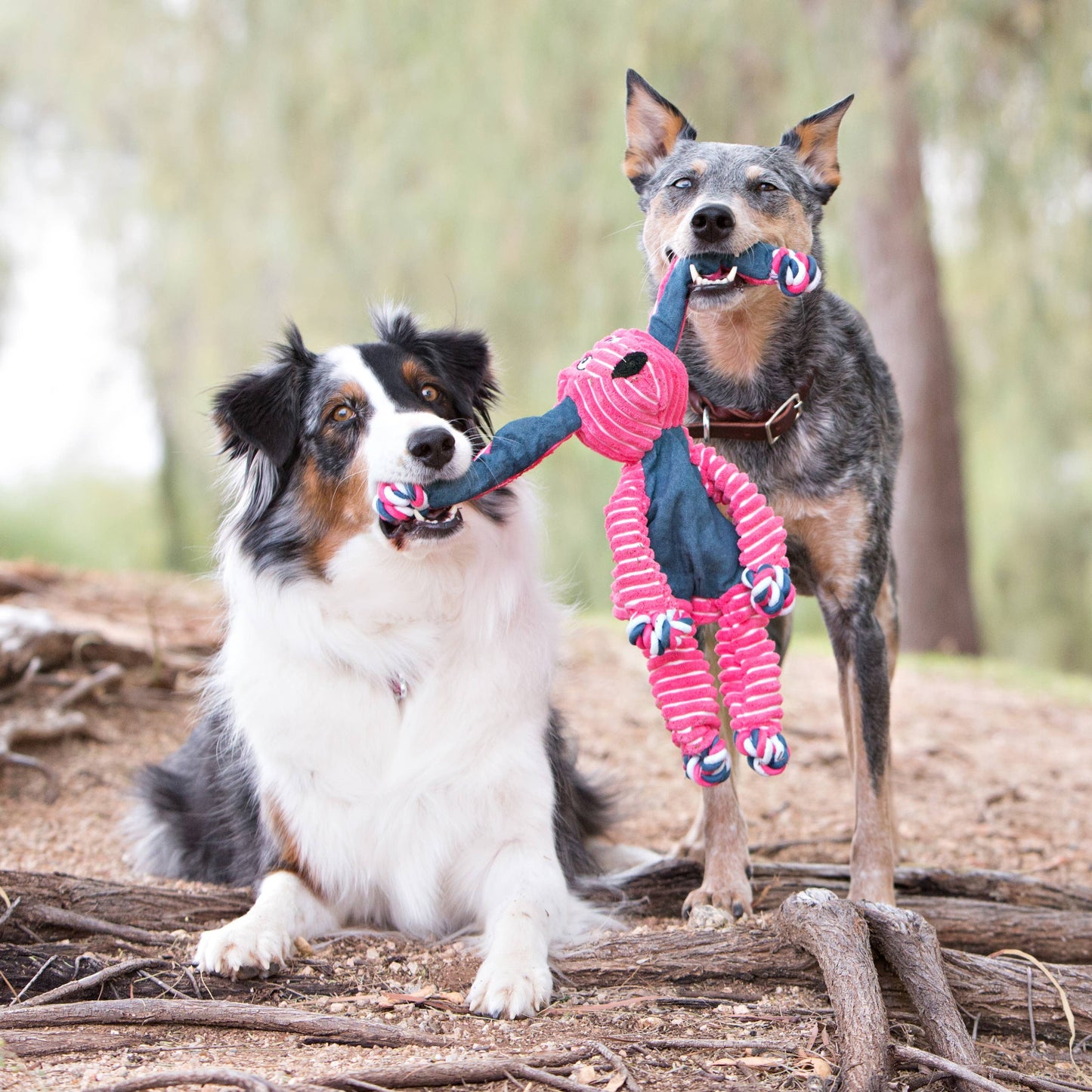 KONG® Floppy Knots Hippo Dog Rope Toy Small/Medium