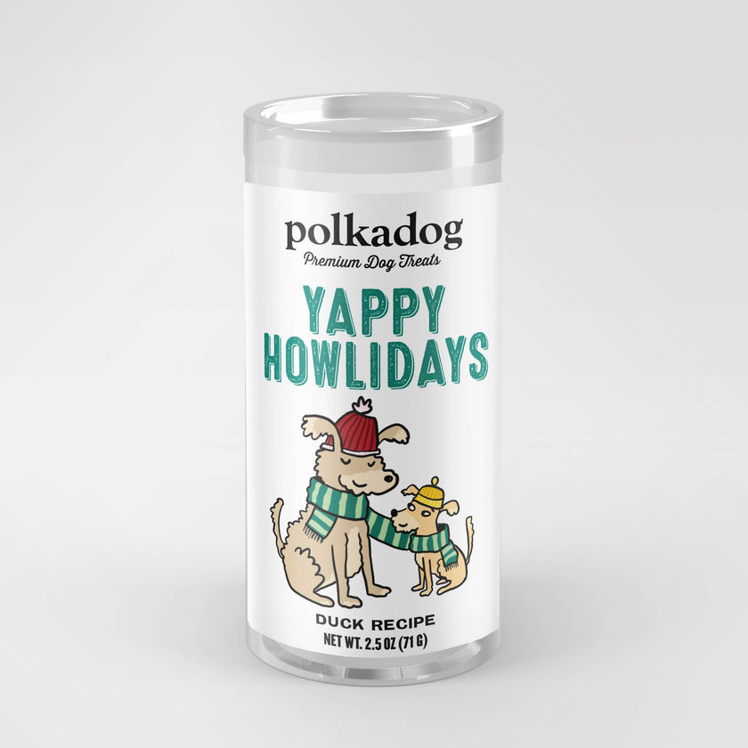 Polka Dog Holiday Mini Tube: Yappy Howlidays, Lucky Duck Bit