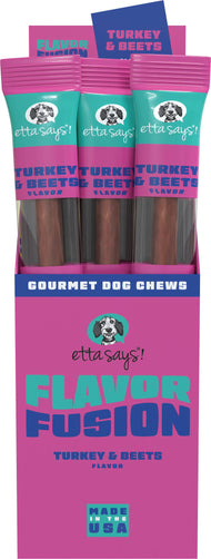 Etta Says! Flavor Fusion Dog Chew Turkey & Beets 1.5oz 12ct
