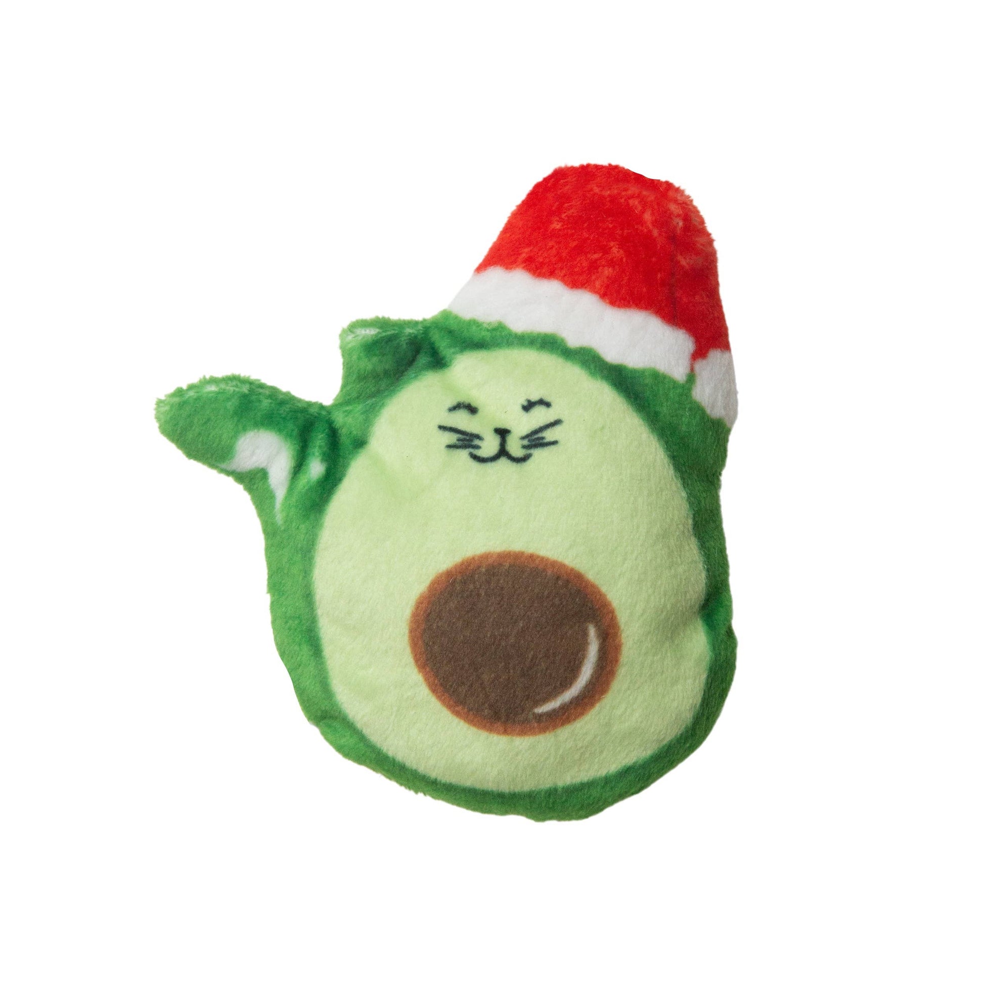 SnugArooz Avocato with Santa Hat w/ Catnip Cat Toy 4"