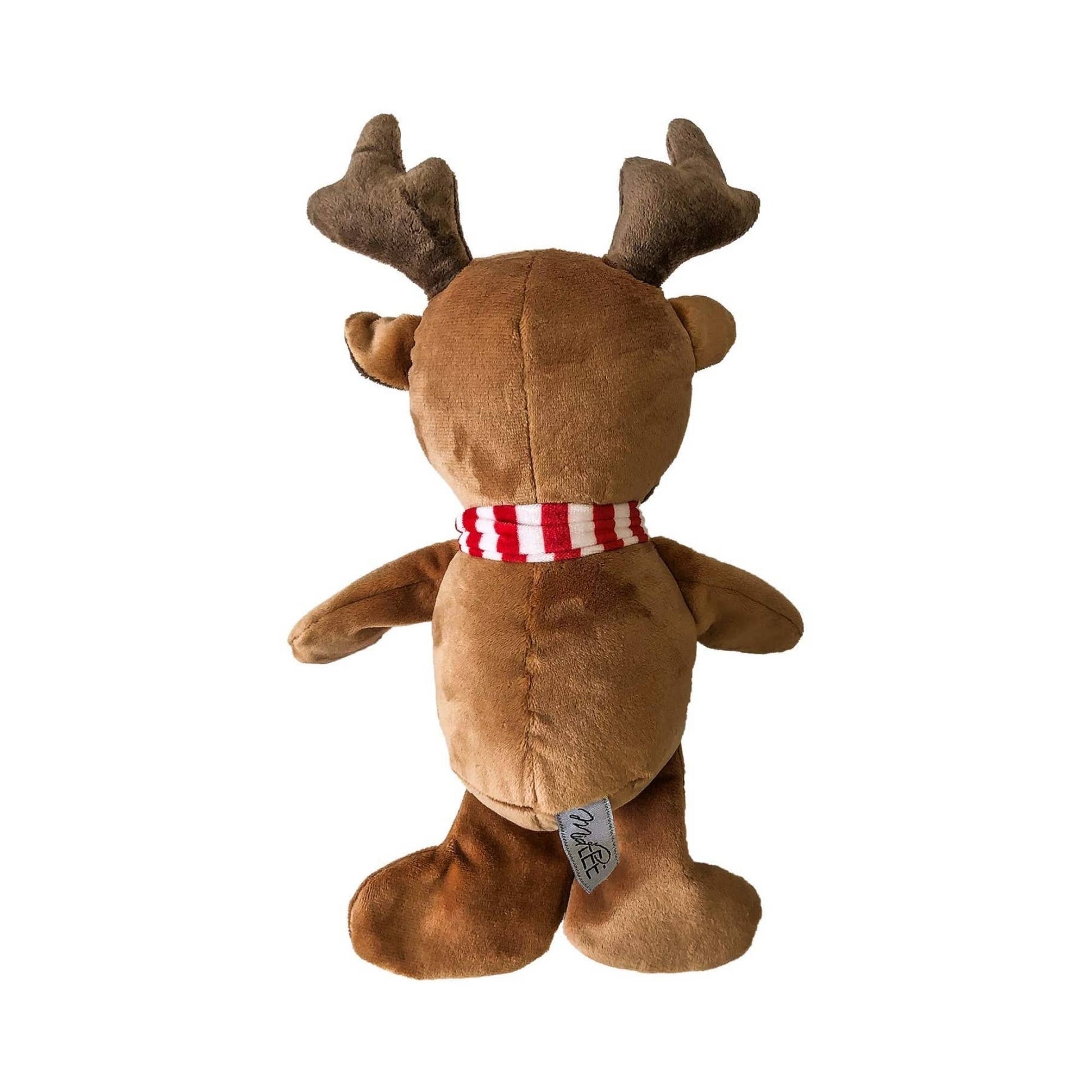 Midlee Christmas Reindeer Plush Dog Toy with Scarf