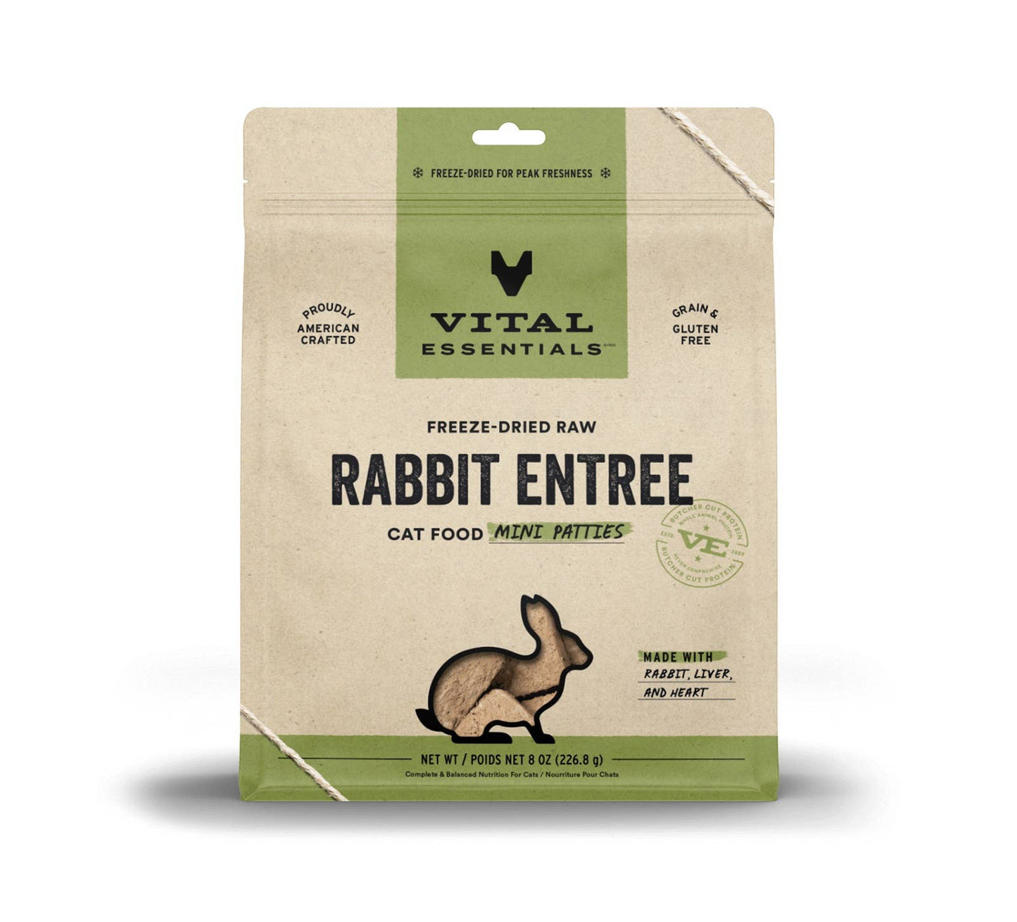 Vital Essentials Raw Rabbit FD Mini Patties 8 oz