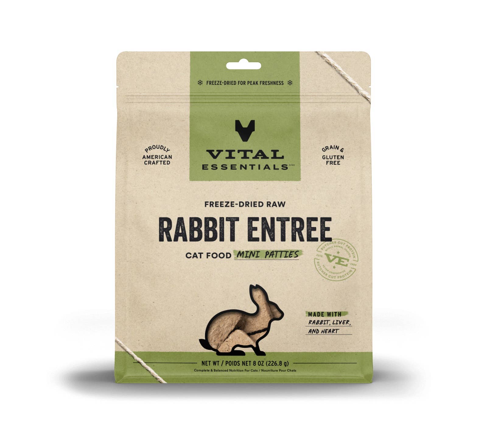 Vital Essentials Raw Rabbit FD Mini Patties 8 oz