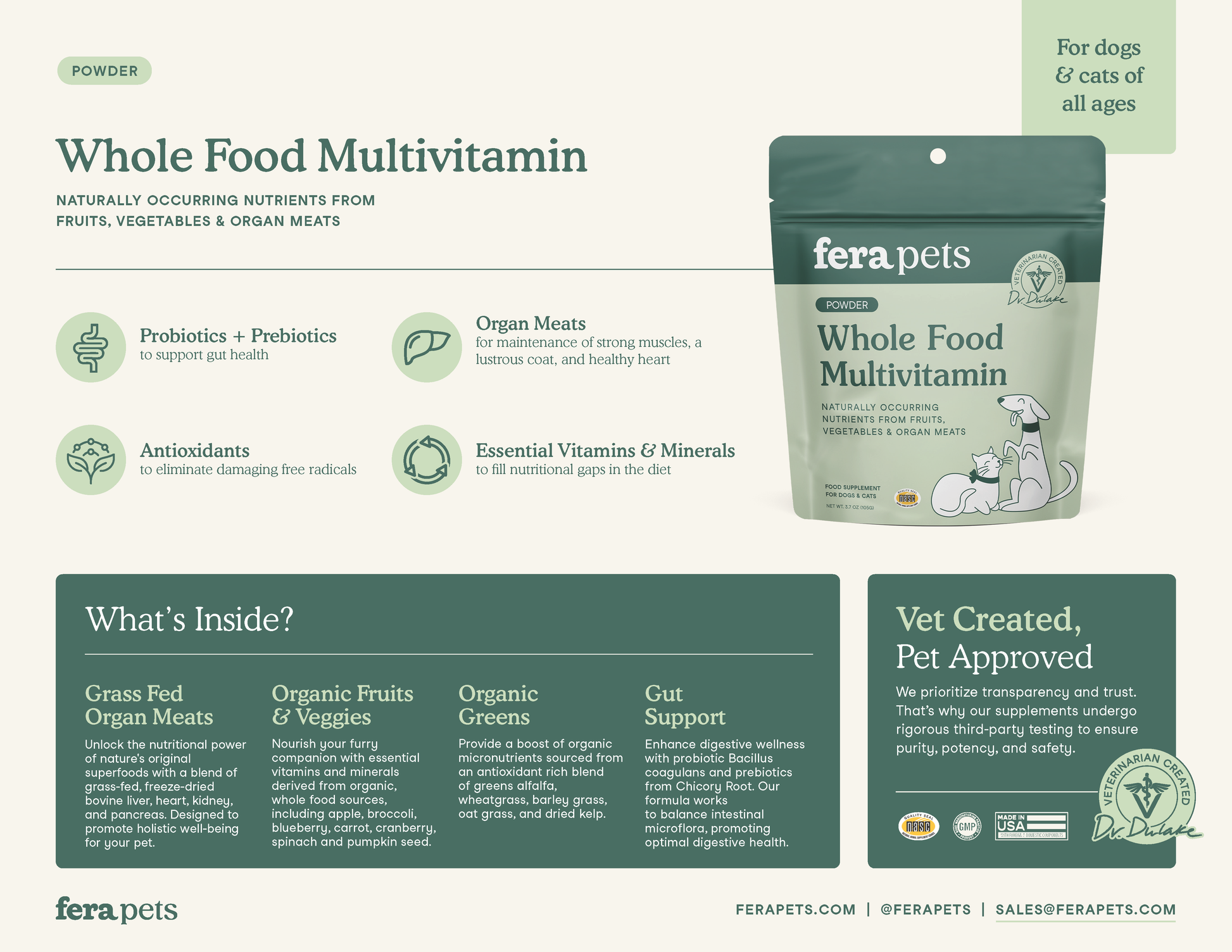 Wholefood Multivitamin For Dogs and Cats