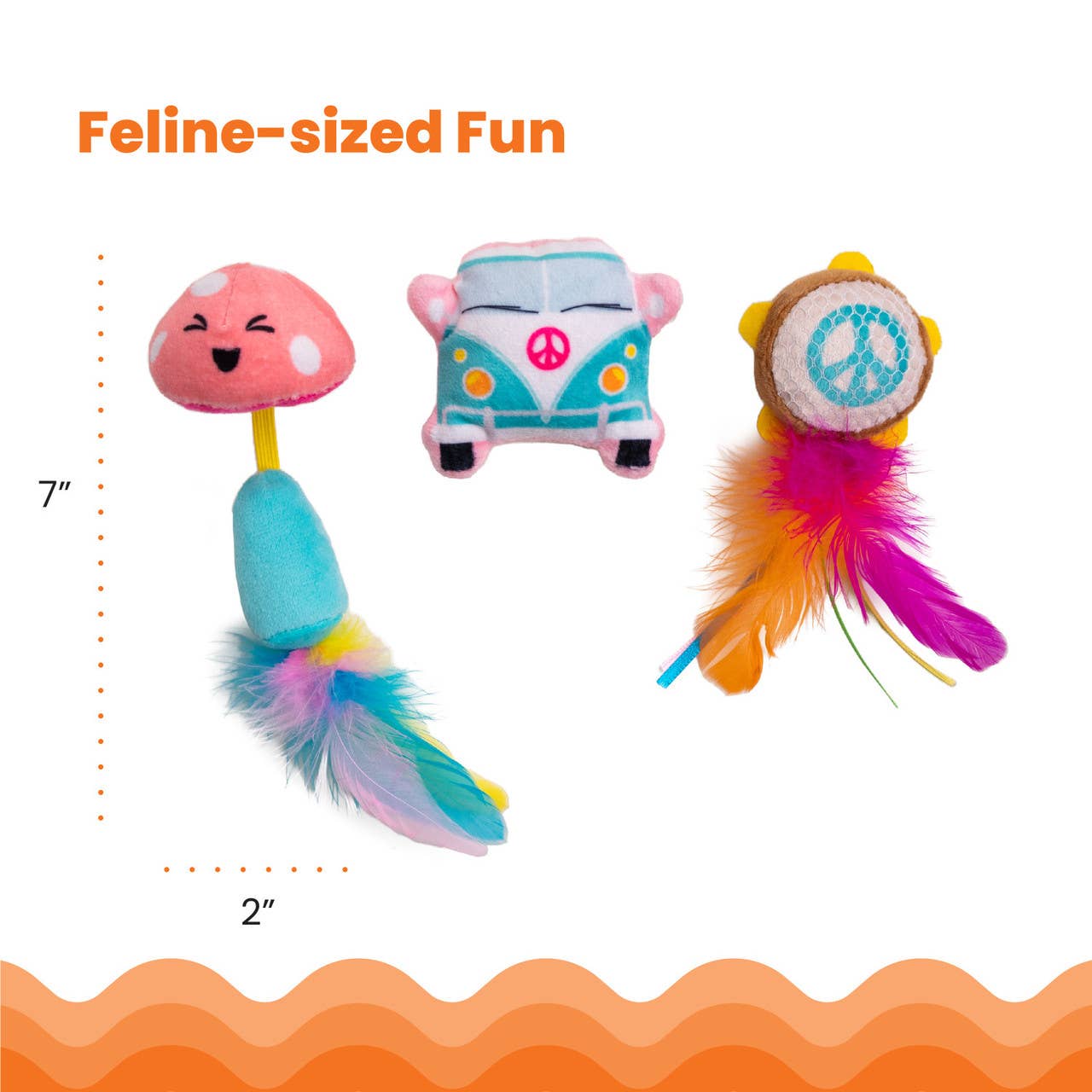 Catstages Festival Themed Catnip Cat Toys 3 Pk