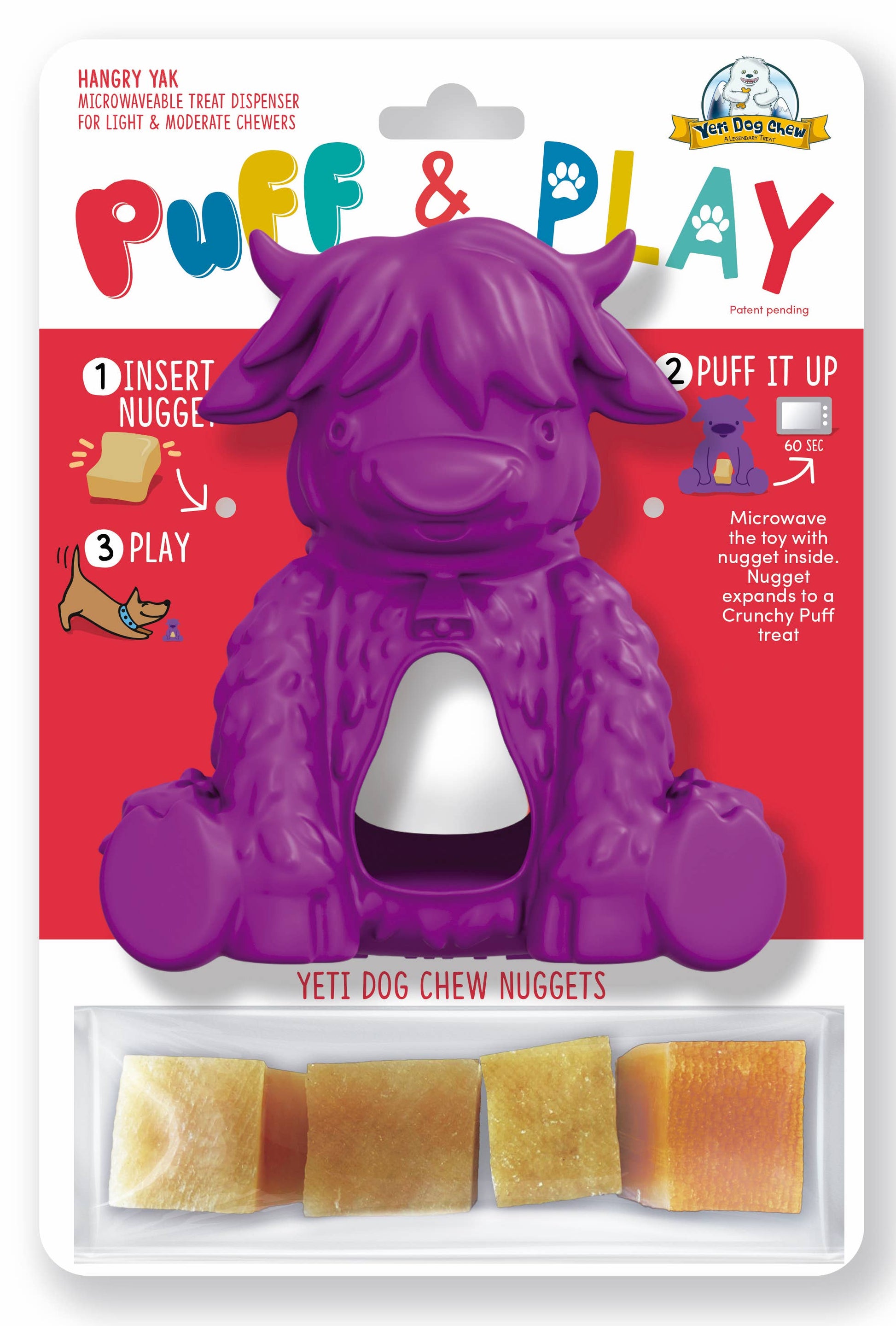 Yeti Dog Chew Puff & Play Hangry Yak Purple