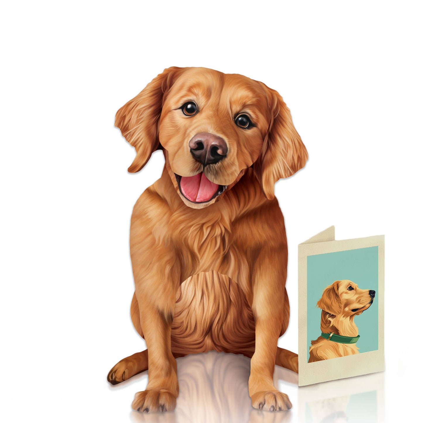 Golden Retriever (1 Pop-up Greeting Card)