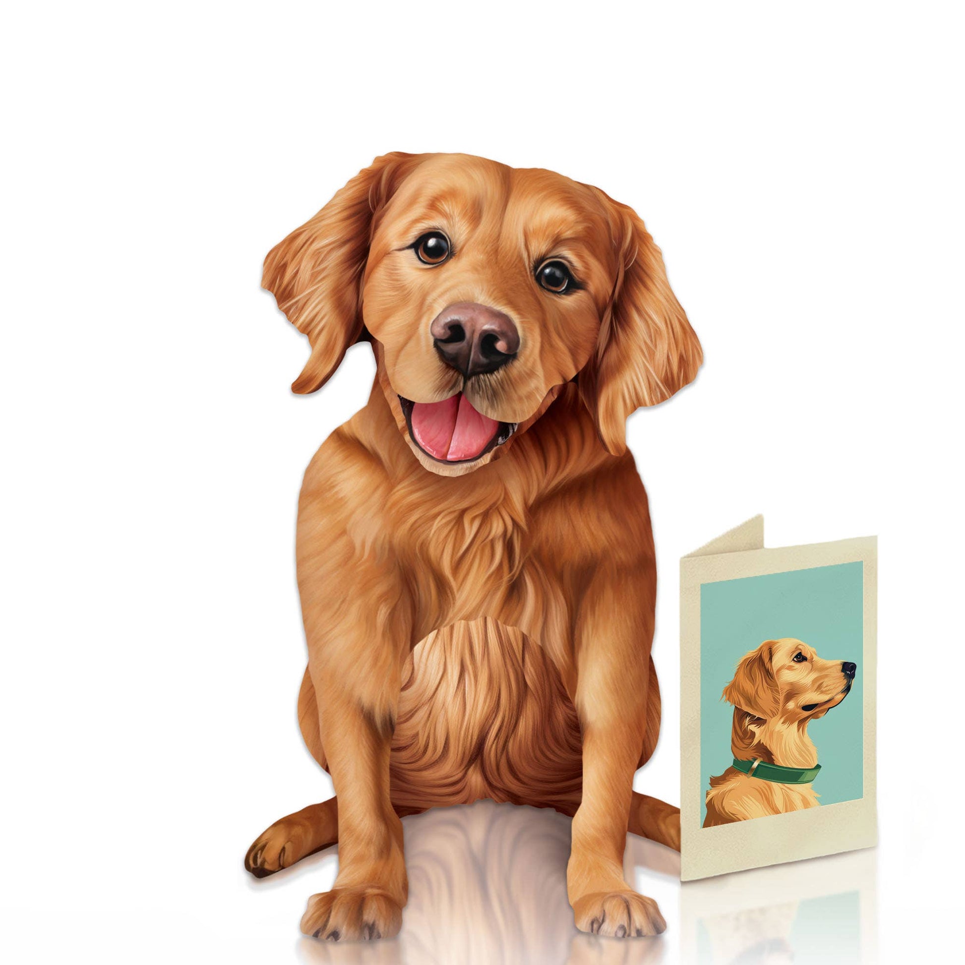 Golden Retriever (1 Pop-up Greeting Card)