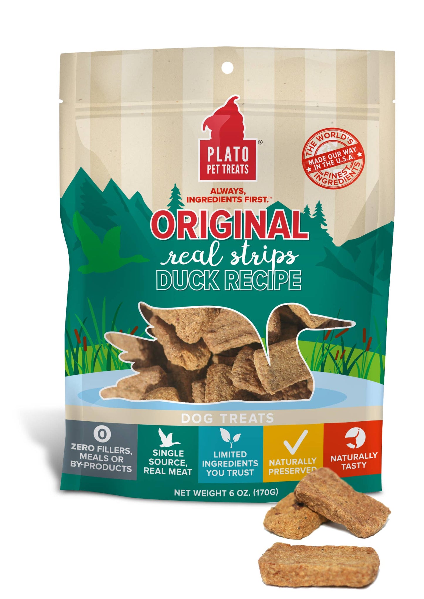 Plato Original Real Strips Duck 18oz