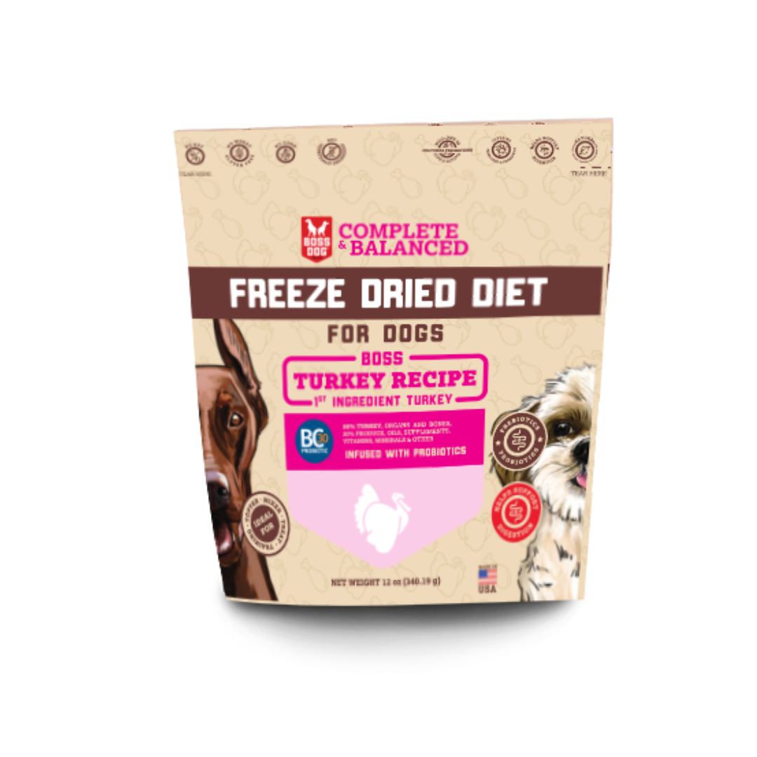 Boss Dog Freeze Dried  Diet - Turkey (12 oz)