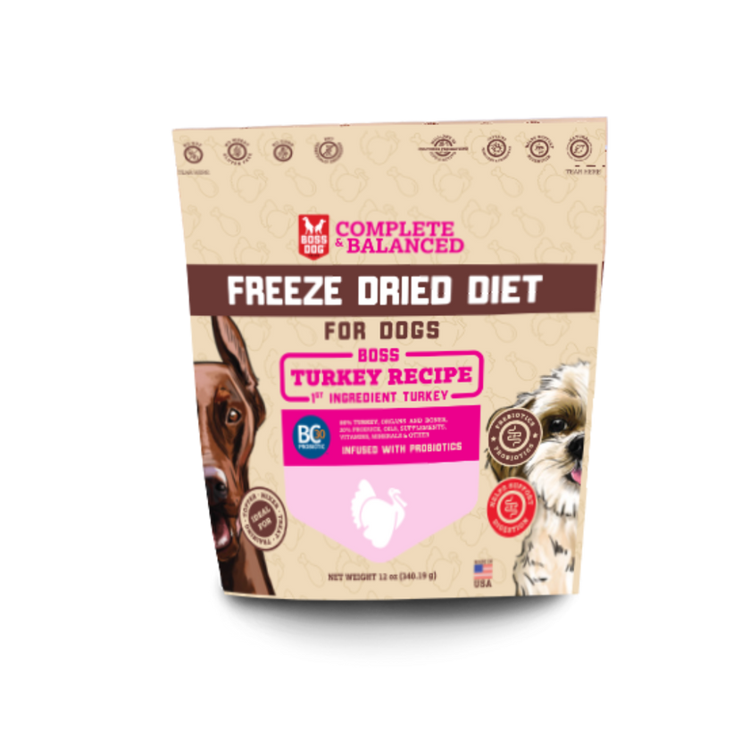 Boss Dog Freeze Dried  Diet - Turkey (12 oz)