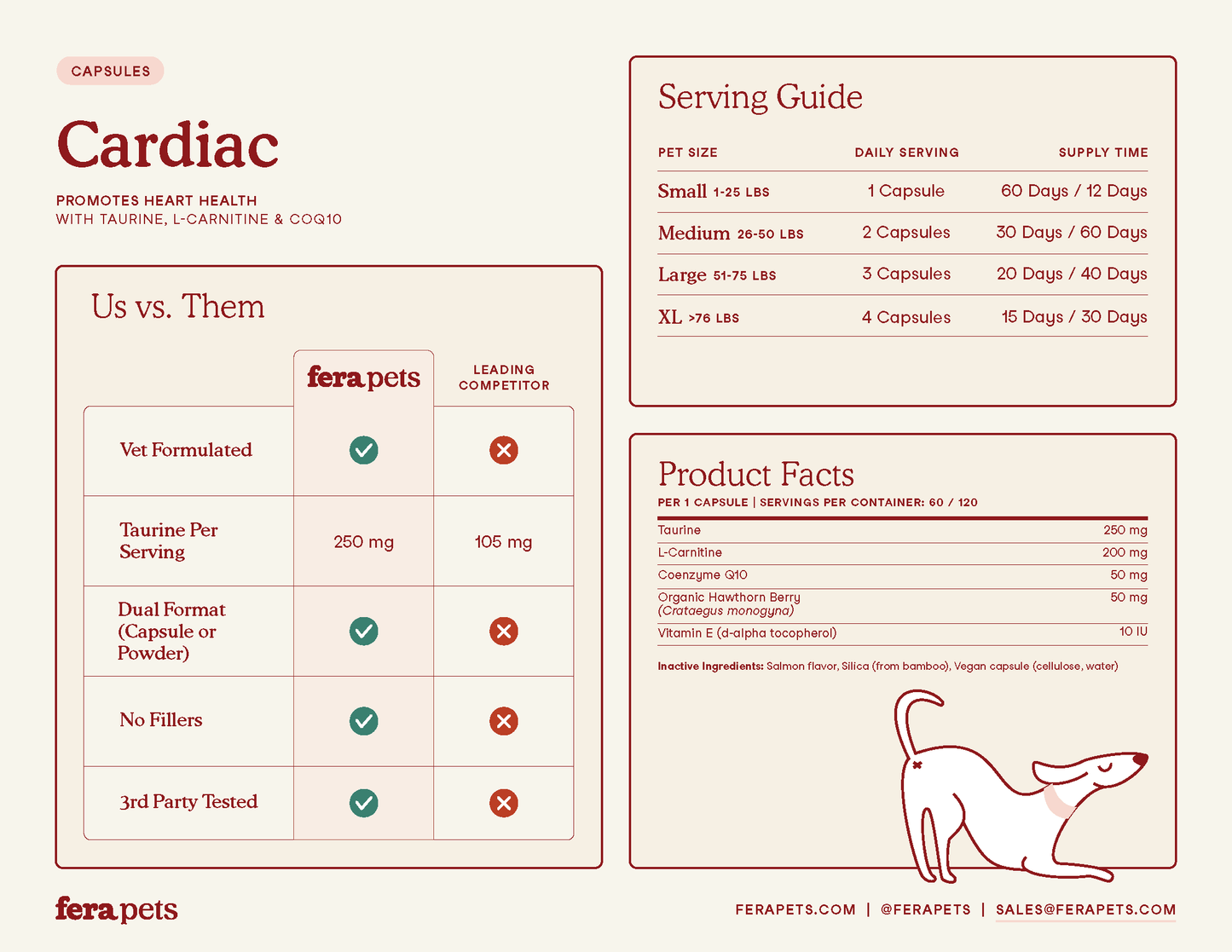 Cardiac Support for Dogs and Cats Pet Supplement