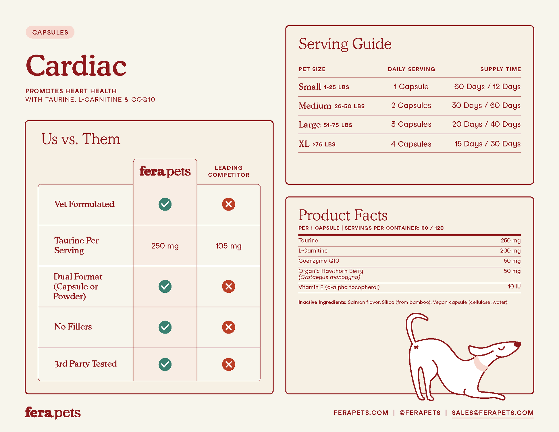 Cardiac Support for Dogs and Cats Pet Supplement
