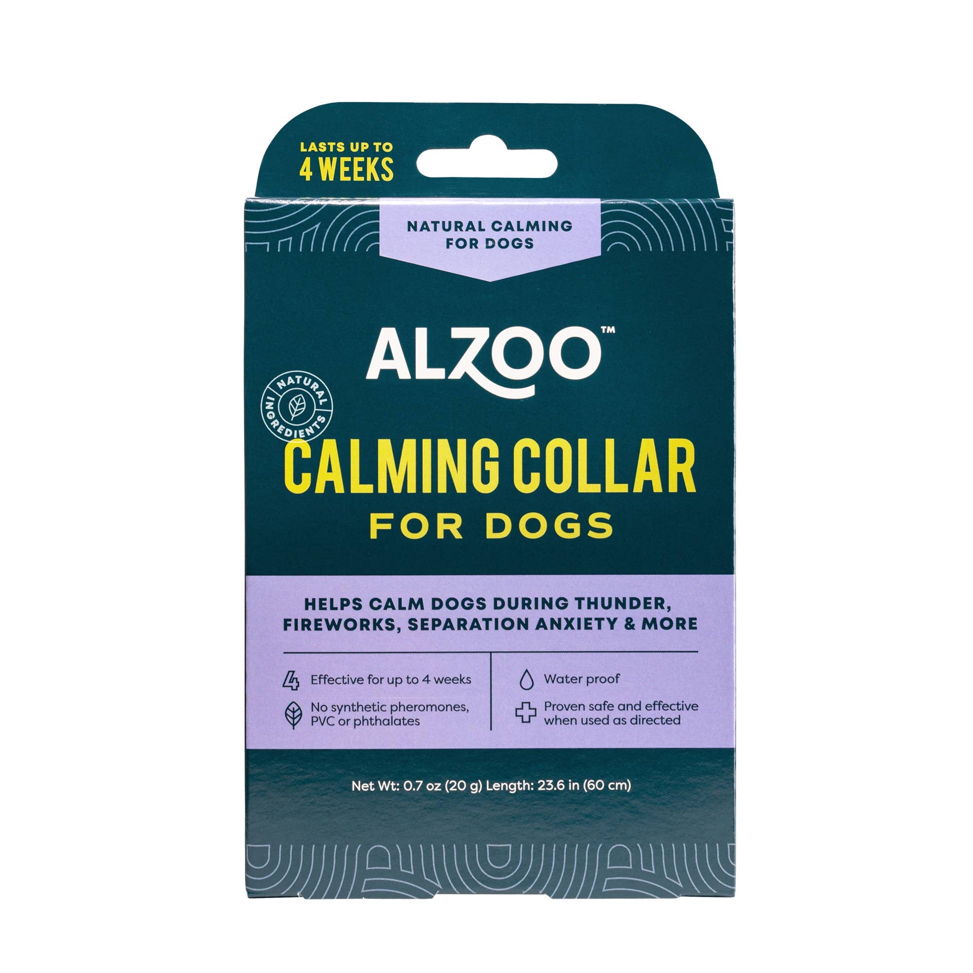 ALZOO Plant-Based Calming Collar for Dogs, 30days