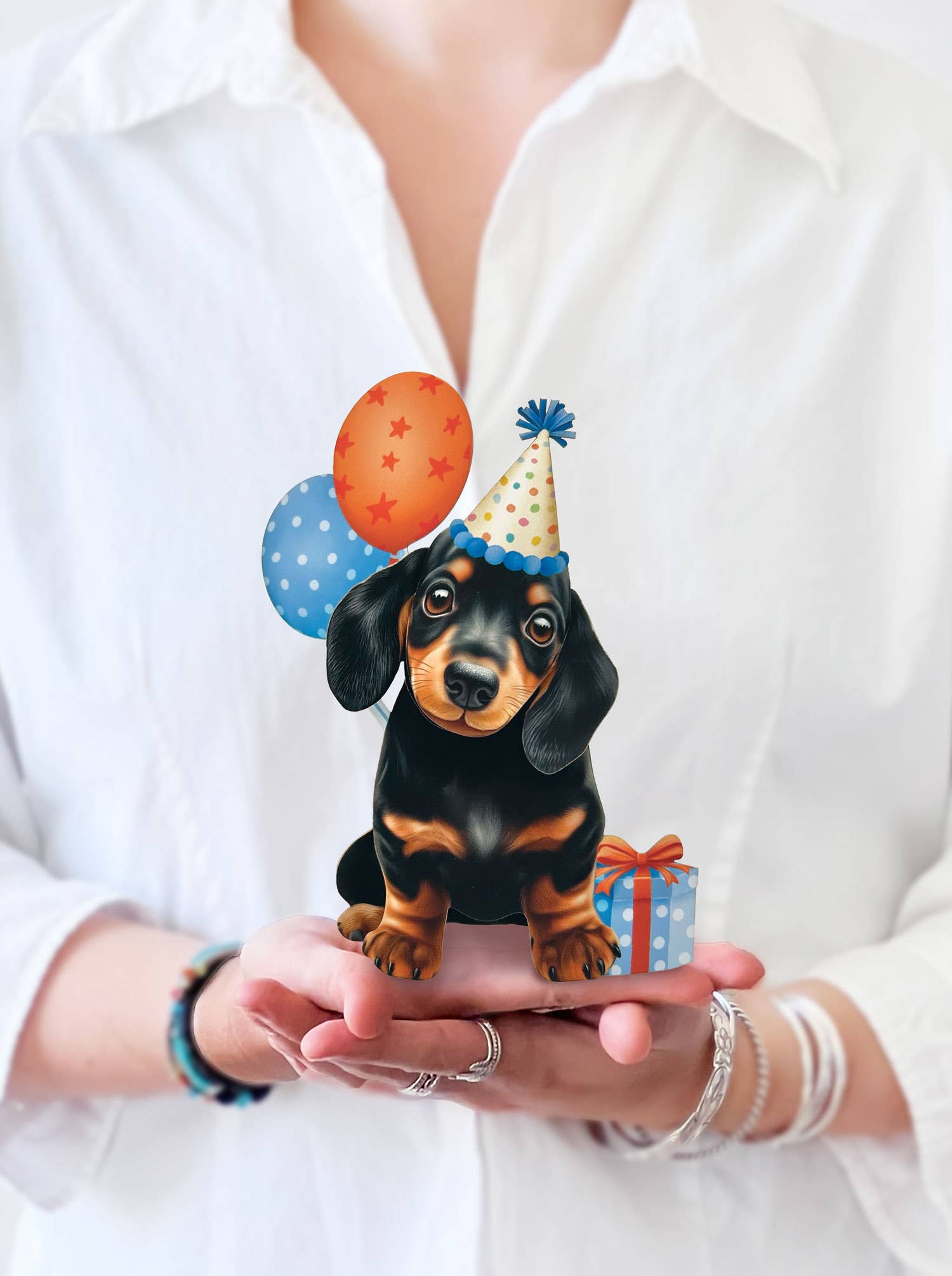 Mini Birthday Puppy (1 Mini Pop-up Greeting Card)