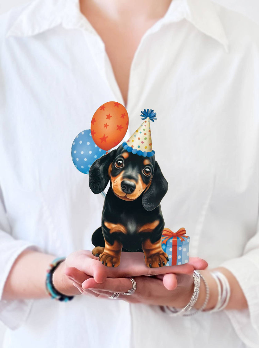Mini Birthday Puppy (1 Mini Pop-up Greeting Card)
