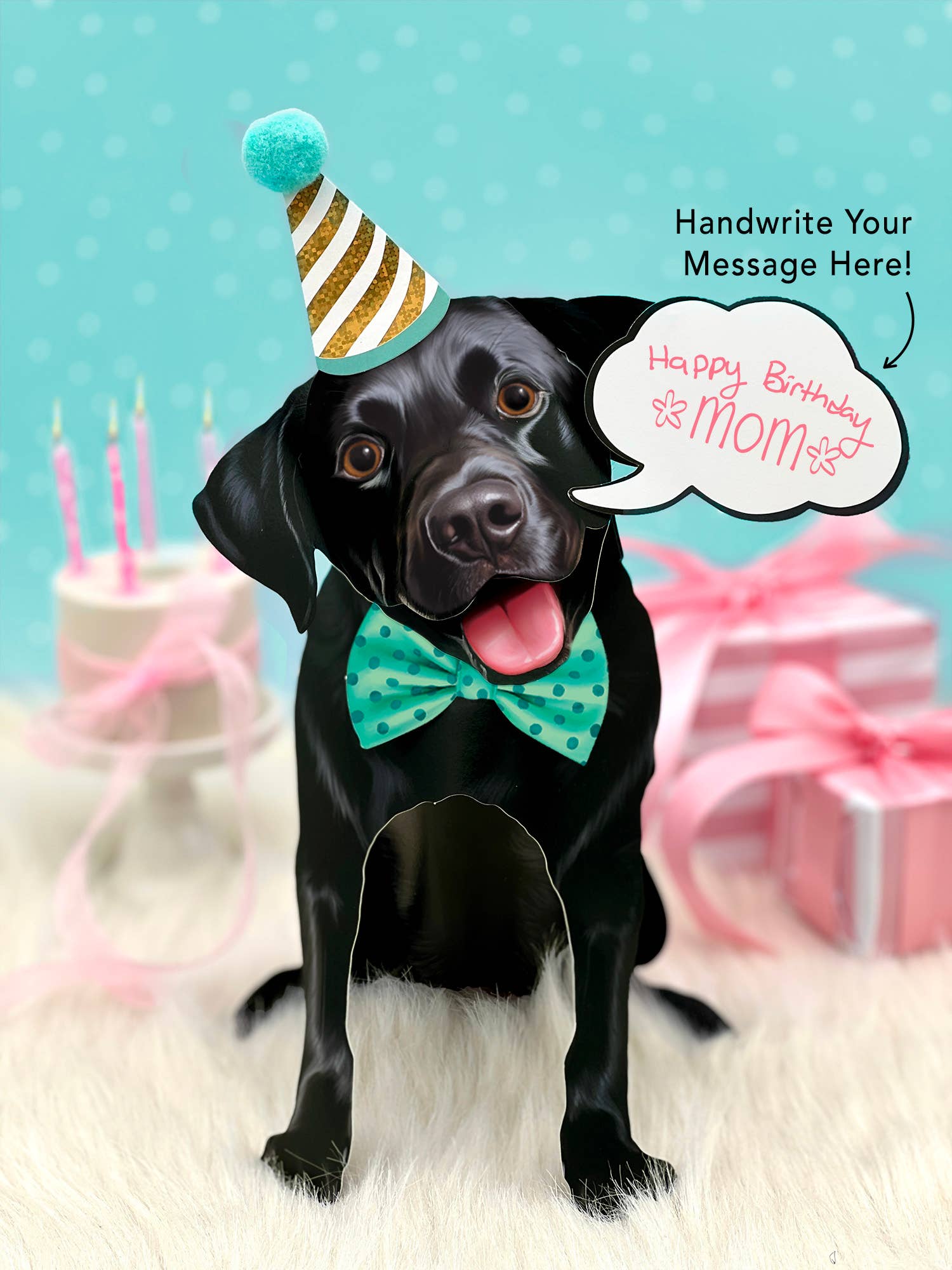 Black Lab (1 Pop-up Greeting Card)
