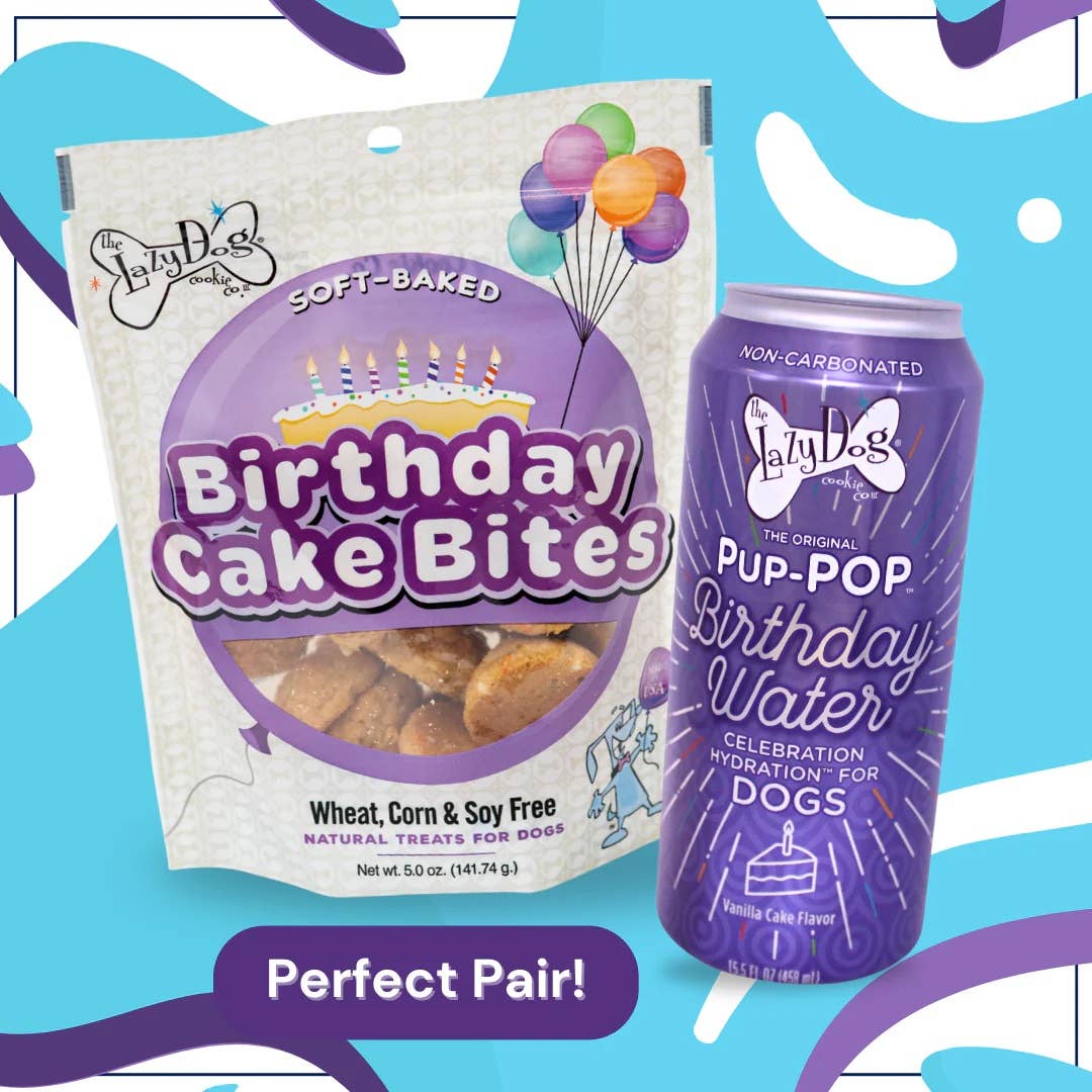 Lazy Dog Pup-POP Birthday Water Vanilla Cake Flavor 1ct