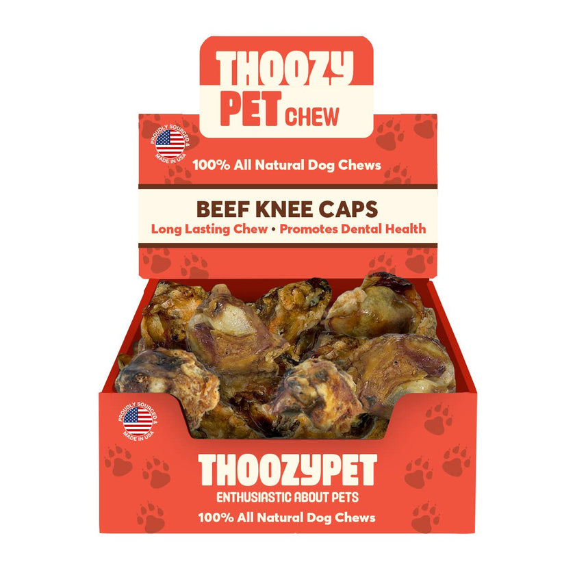 ThoozyPet USA-Sourced Beef Knee Cap Bone Dog Chews 1ct